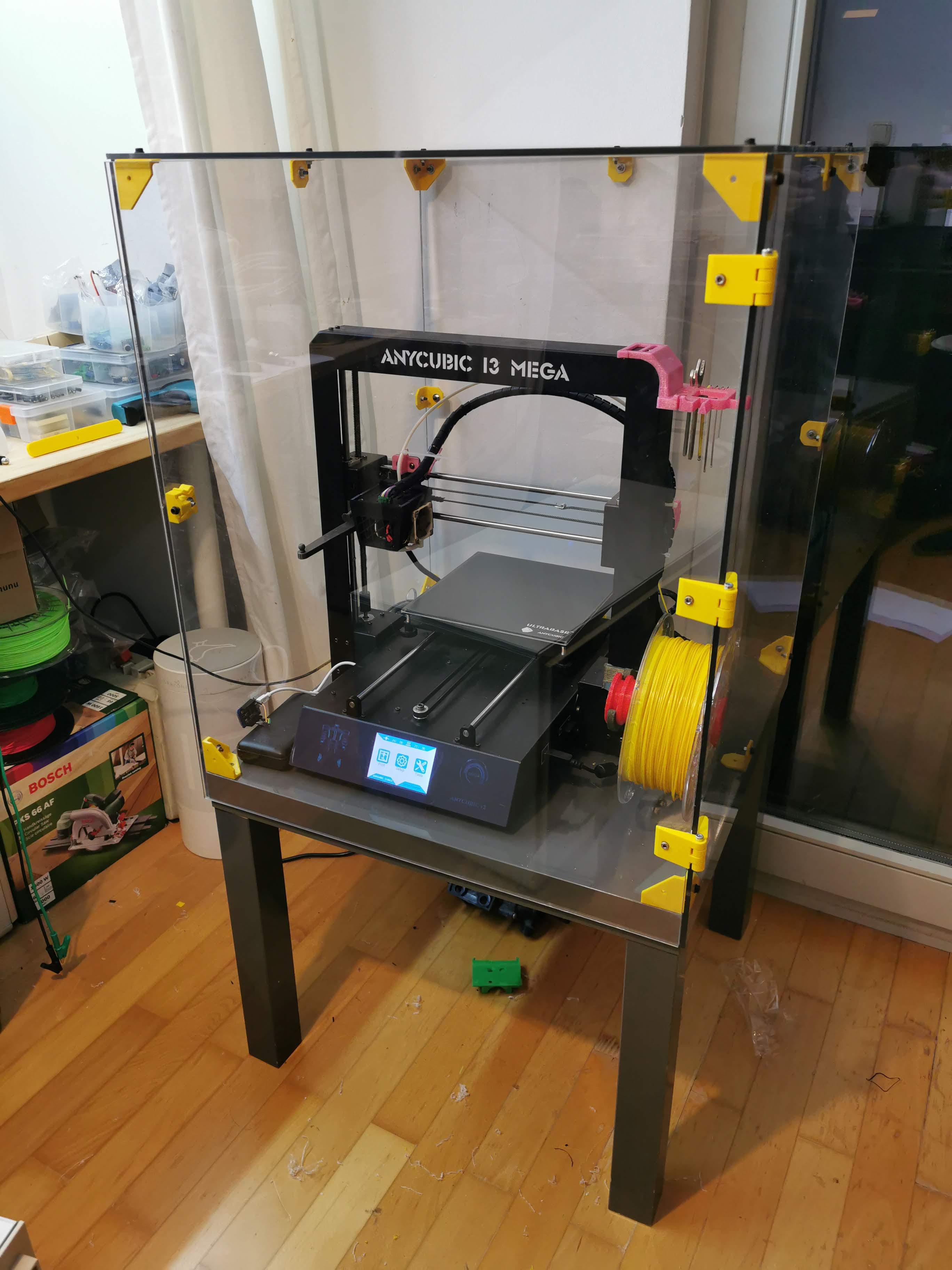 box jellyfish 3D Printer enclosure IKEA LACK table - photo 4