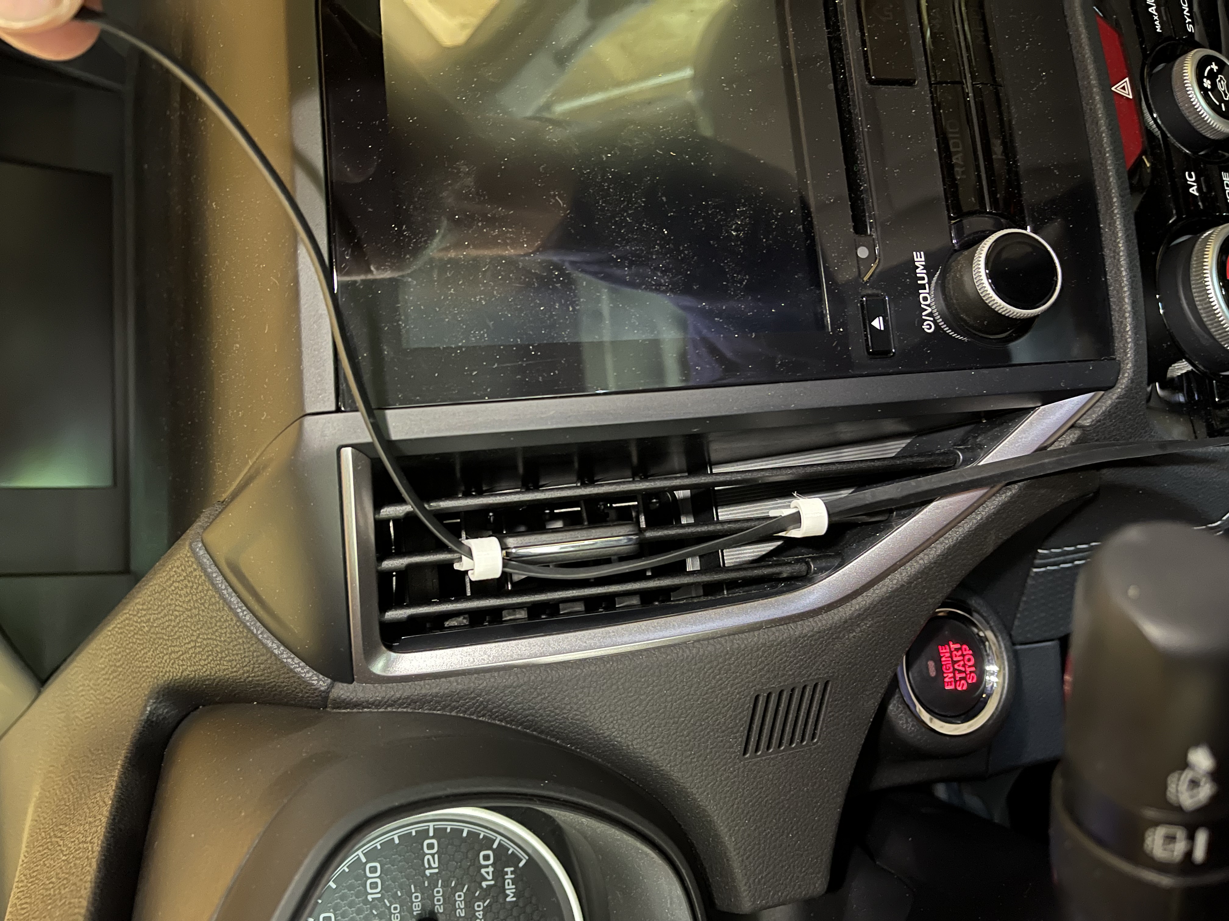 Vent-Mounted Phone Cable Guide (2023 Subaru Forester, possibly others) - photo 4