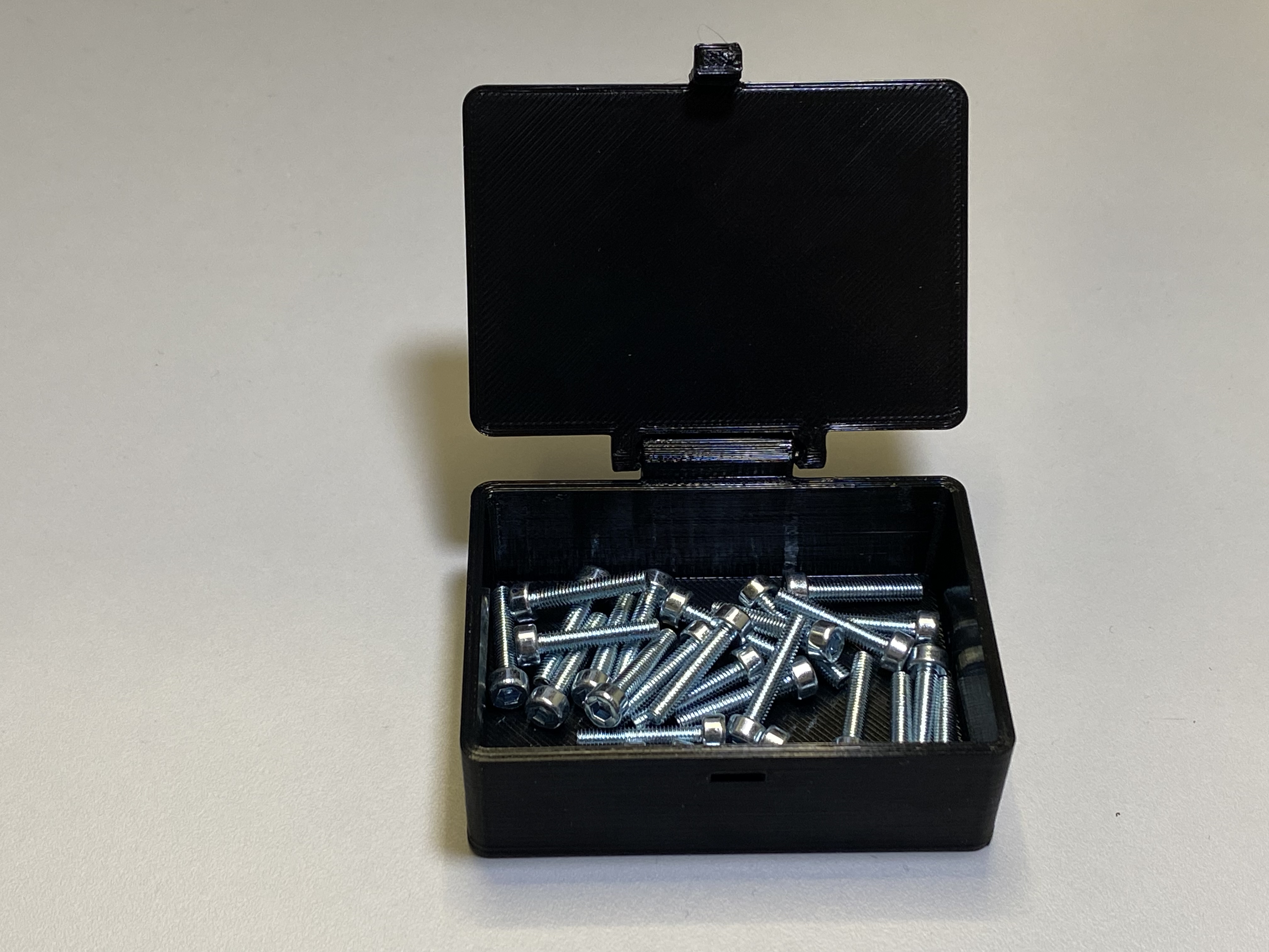 Parametric storage box with printed hinge - photo 3