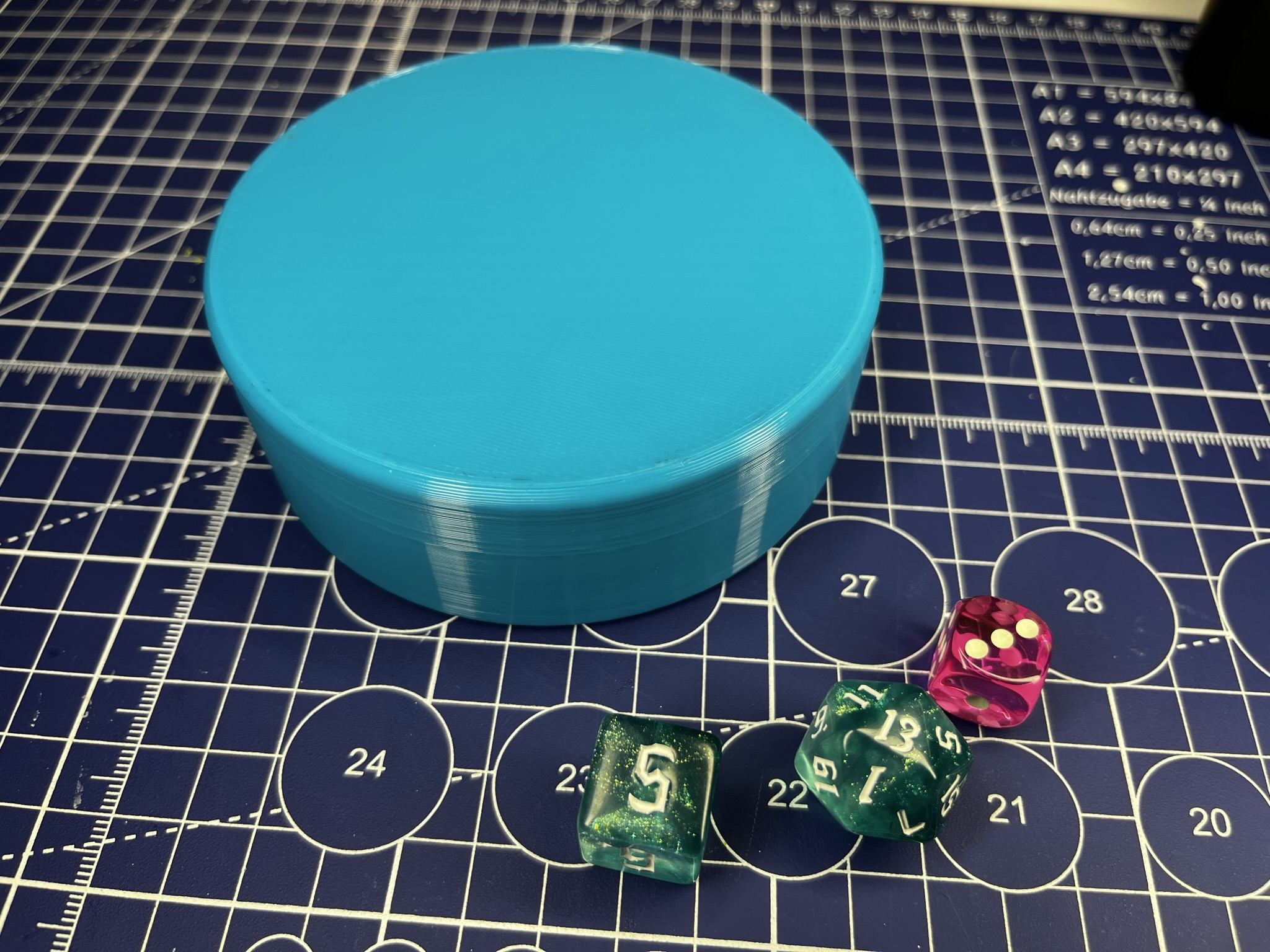 Round dice tray + storage (parametric) - photo 2