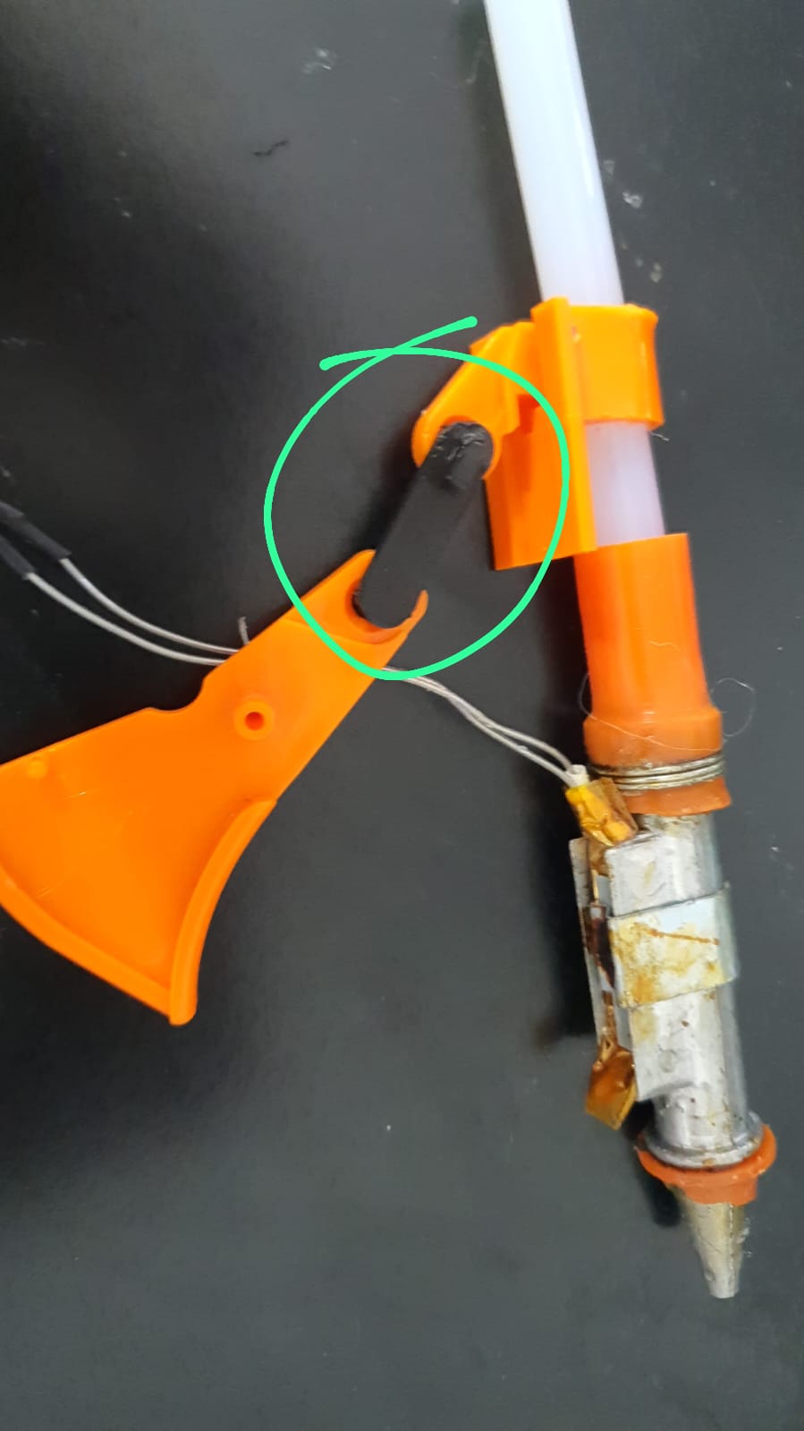 Replacement part for a hot glue gun