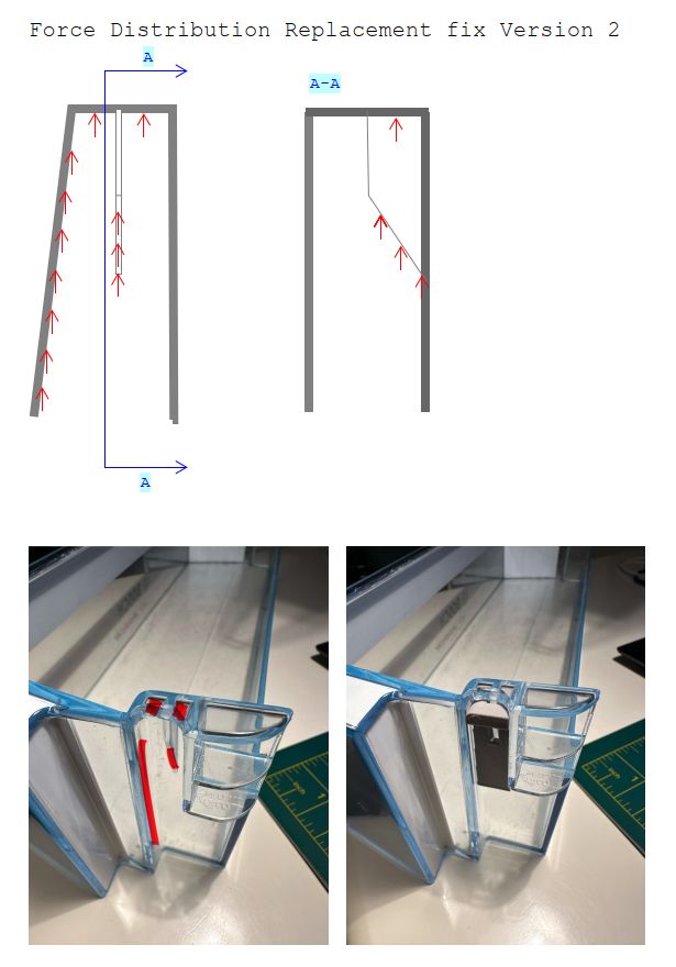 New Version 2: Replacement fix for BOSCH fridge door tray 00705901 // Ersatzteil Bosch Kühlschrank Türfach