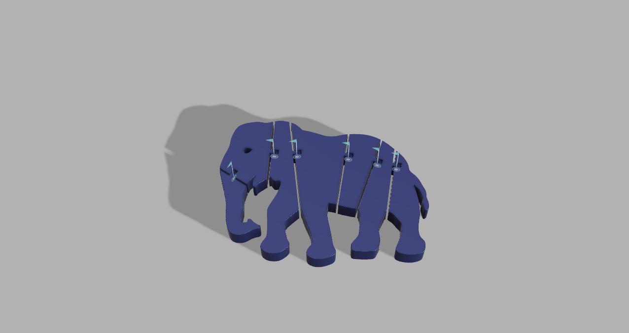 flexi elephant toy and magnet in the fridge children - photo 4
