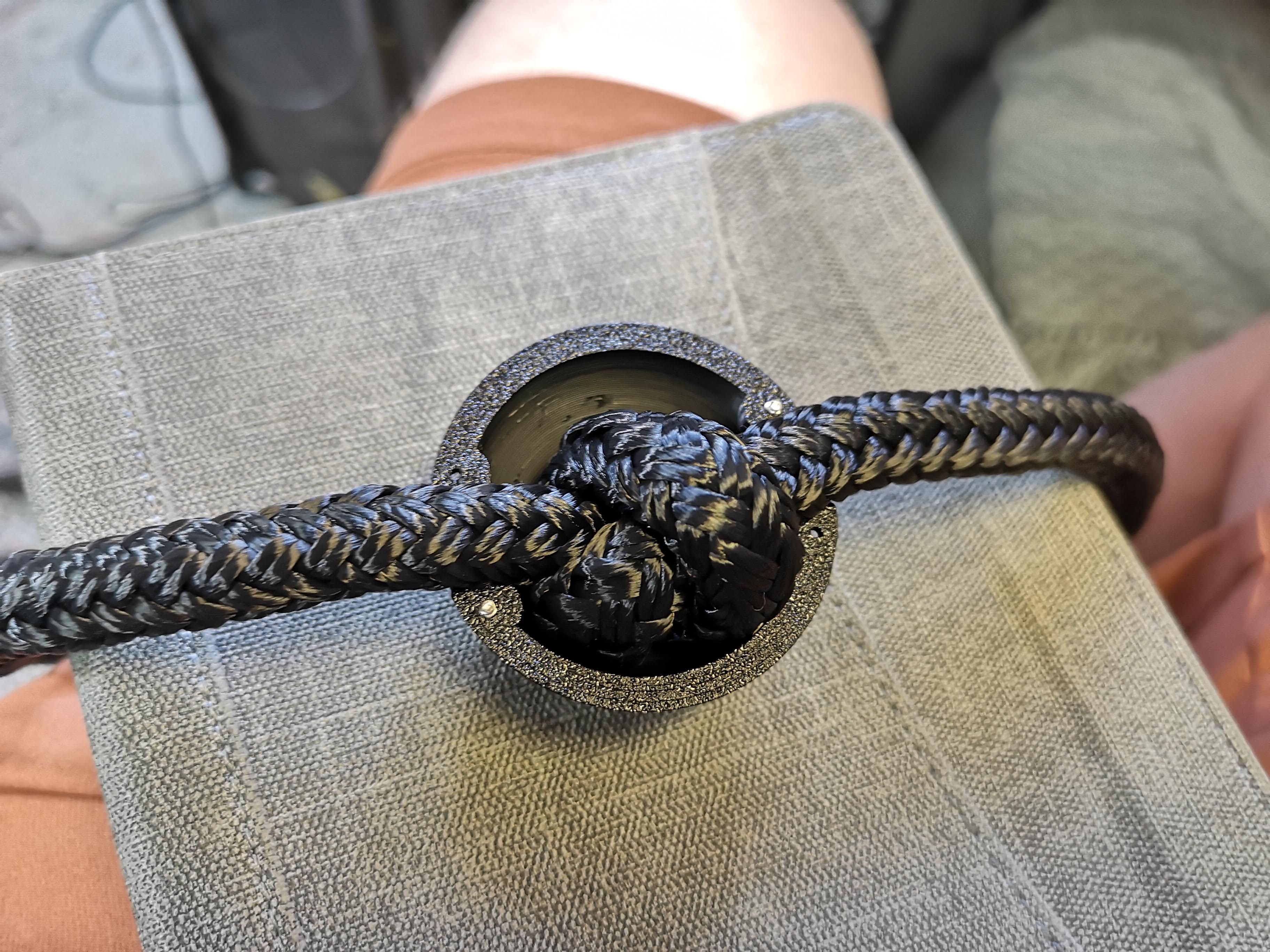 Rope knot clamp lock for secure hard-stops against eyescrews, pulleys, etc. - photo 3