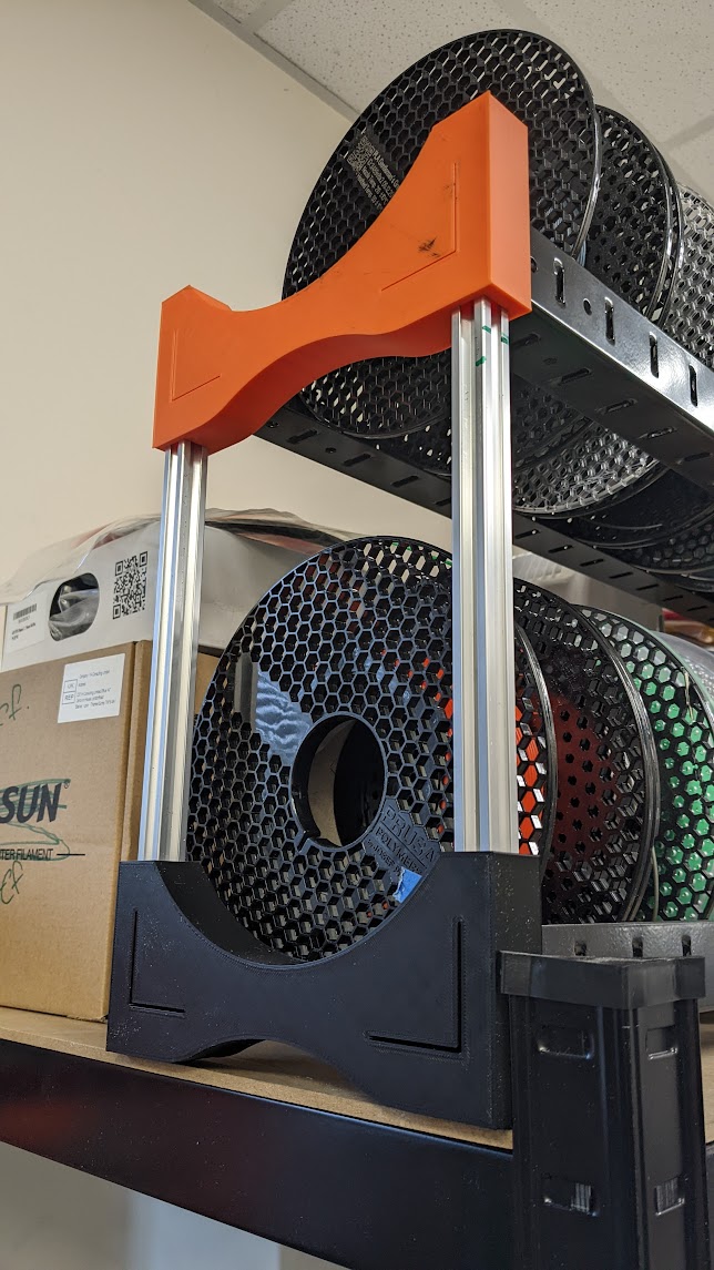 Simple filament spool storage shelfs