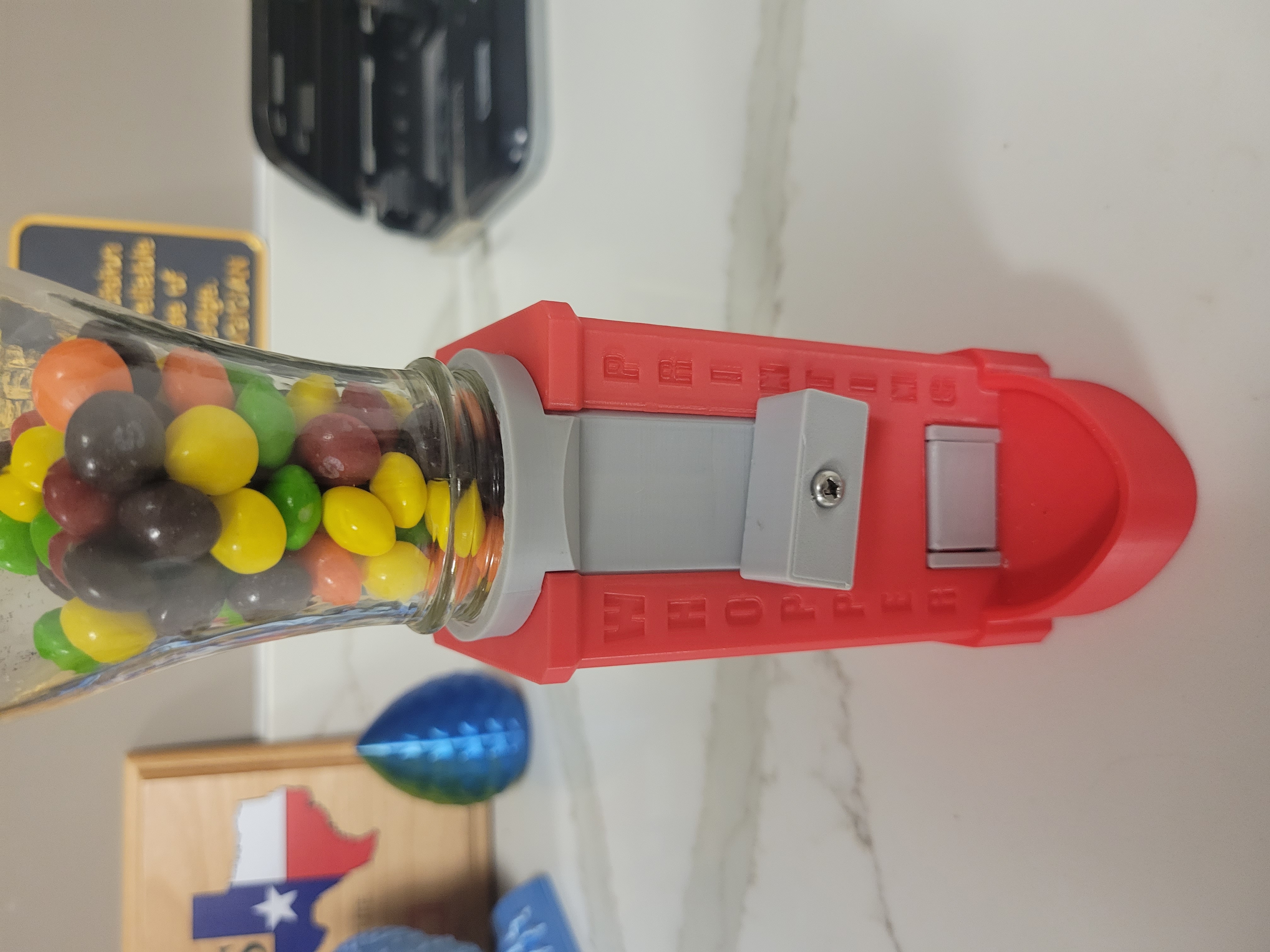 Door Flap for Upcycled Starbucks Candy Dispenser