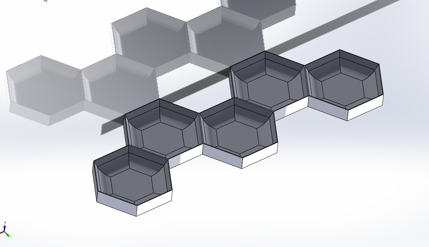 Low Poly, 5 sloped hexagon part tray - photo 4
