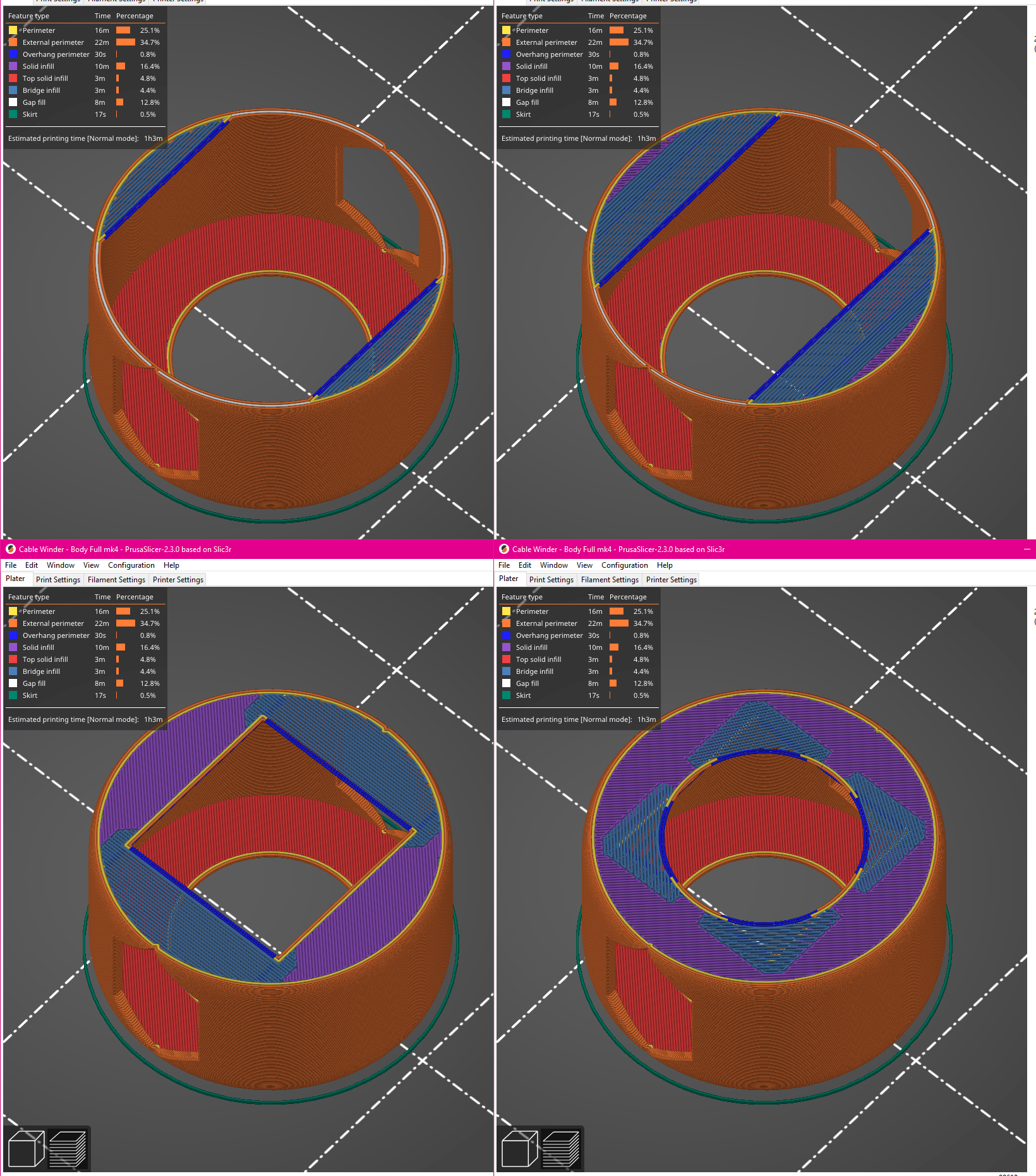 Print-in-place cable winder "puck", no supports necessary (uses slicer trick) - photo 3