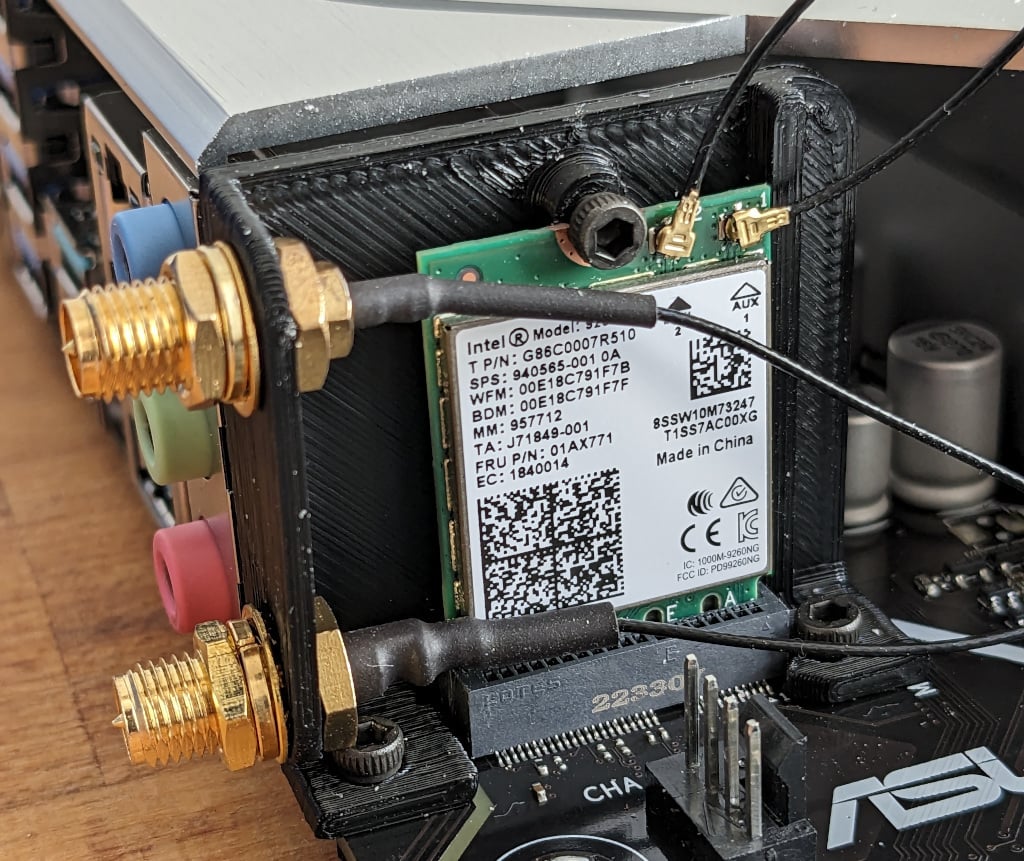 Asus Prime X670-P vertical M.2 Key E bracket