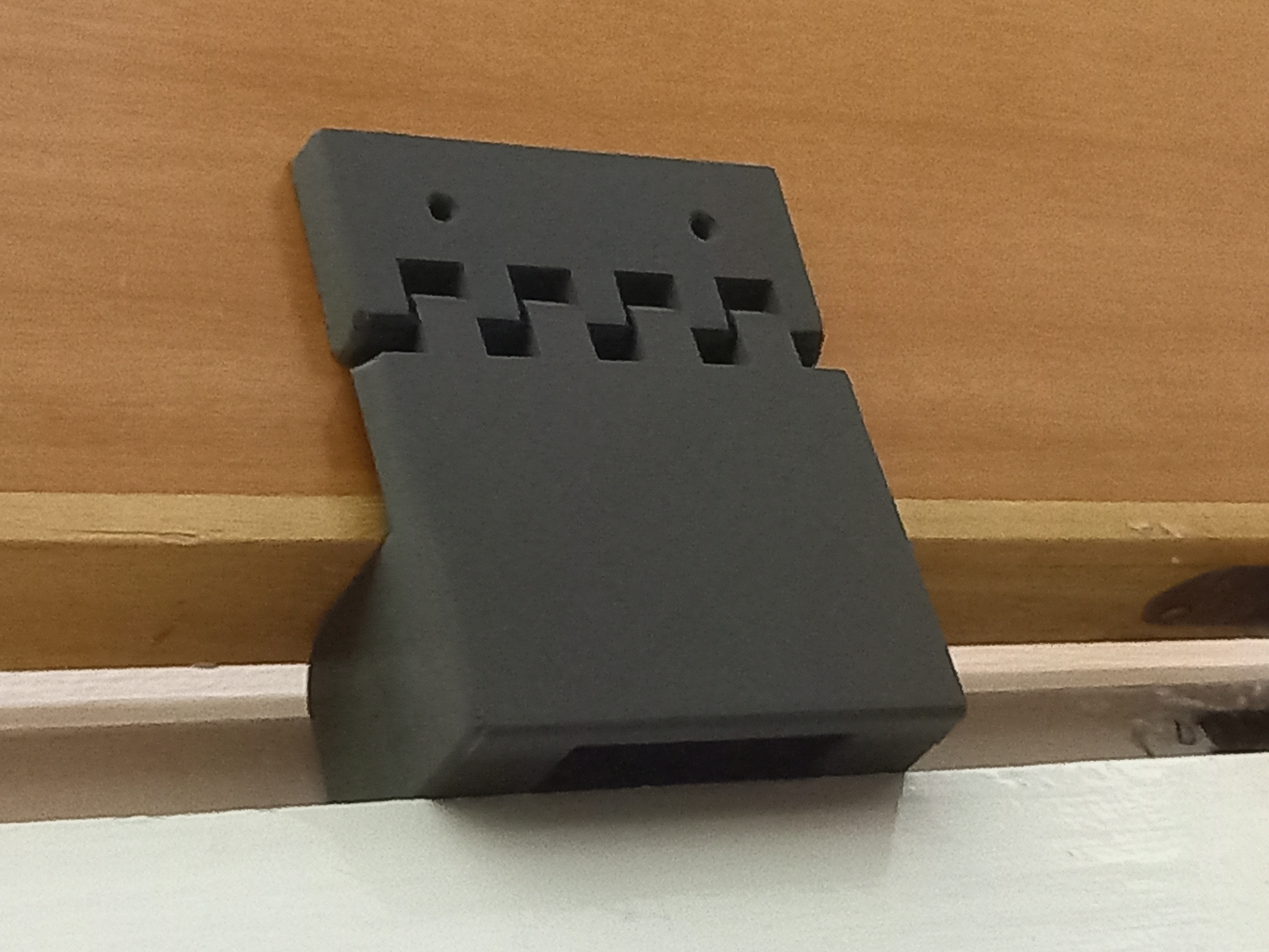 Door frame doorstop for the blind