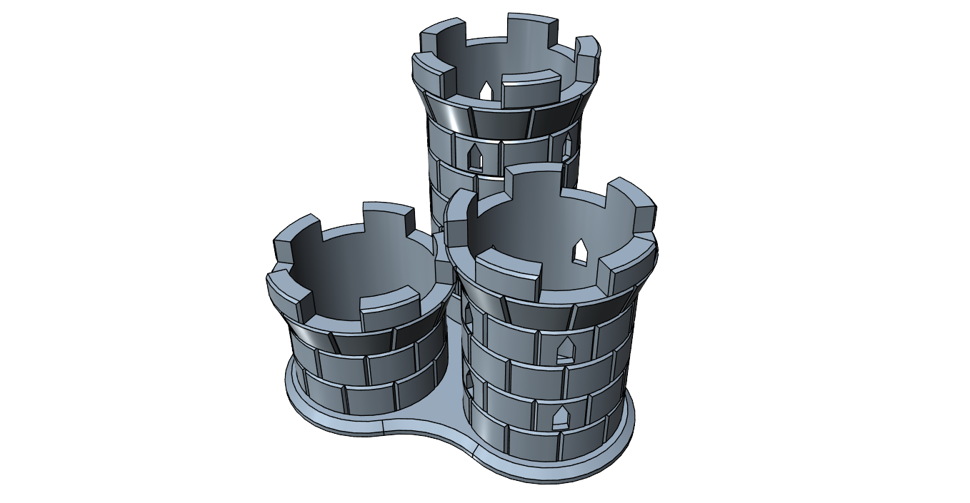 Pencil Holder pencils holder Pencil Stand pencils stand Pen Holder pens holder pen stand pens stand CASTLE TOWERS easy print without support
