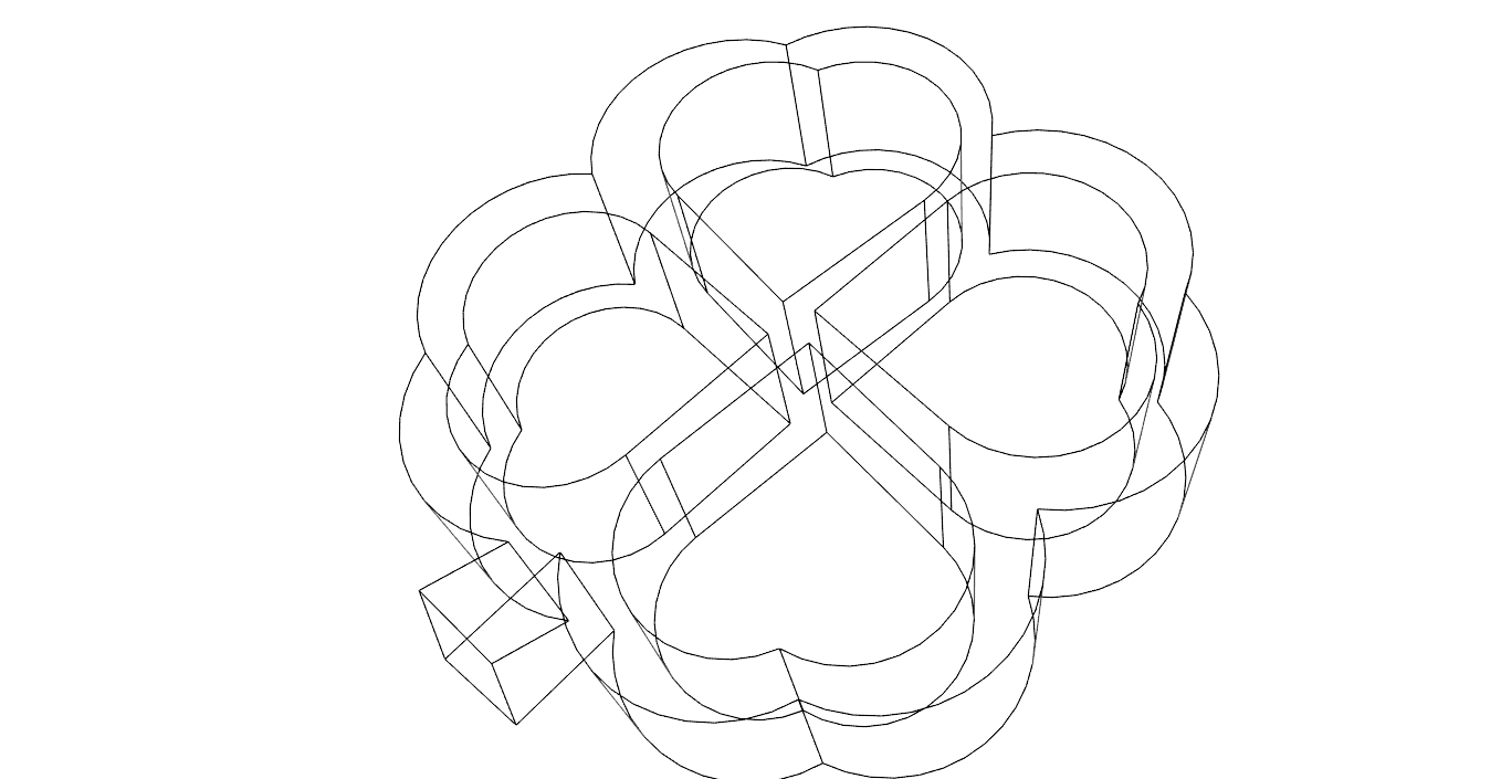 Bowl basket tray clover easy print - photo 3