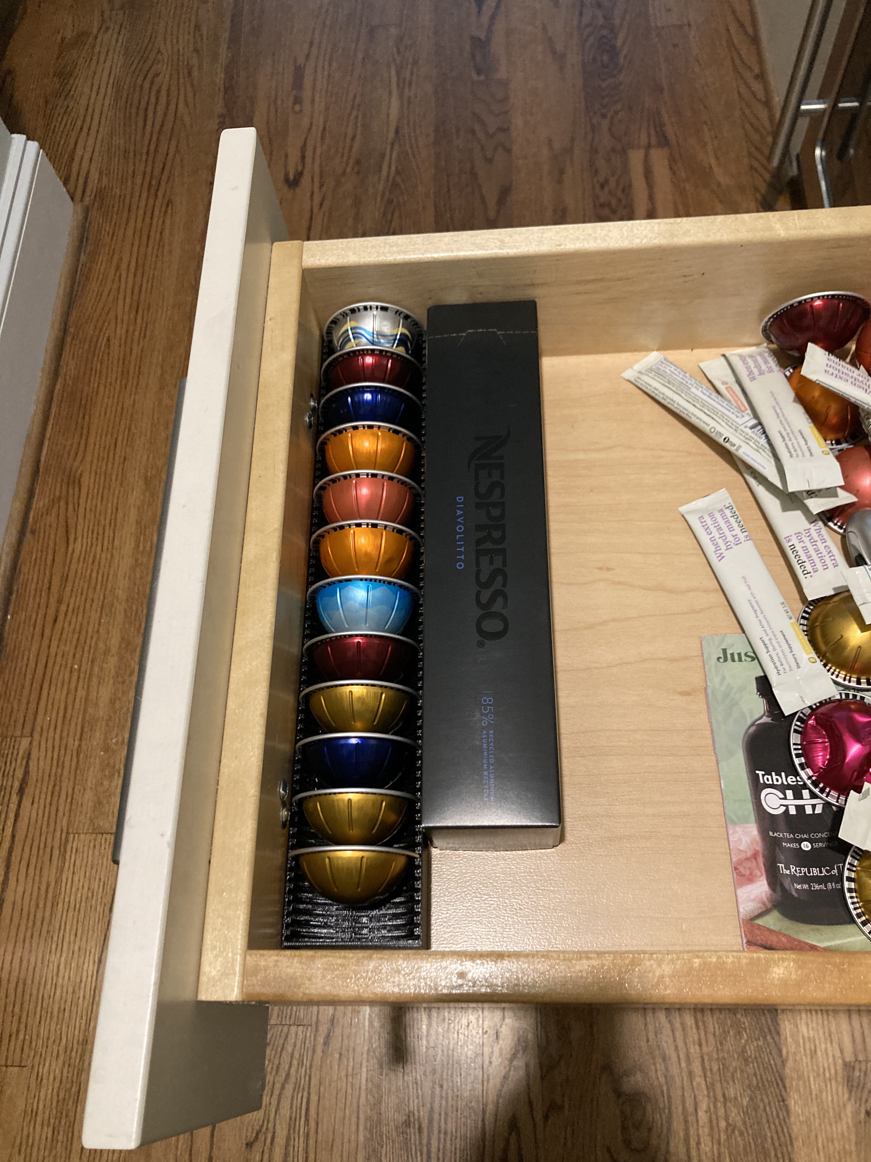 Nespresso Vertuo Pod Drawer Organizer (fully-parameterized, auto-splits into multiple parts) - photo 2