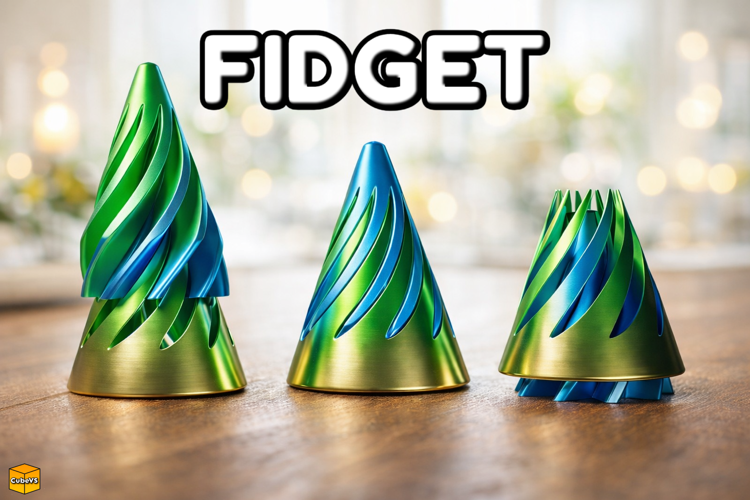 Satisfying spiral cone fidget toy