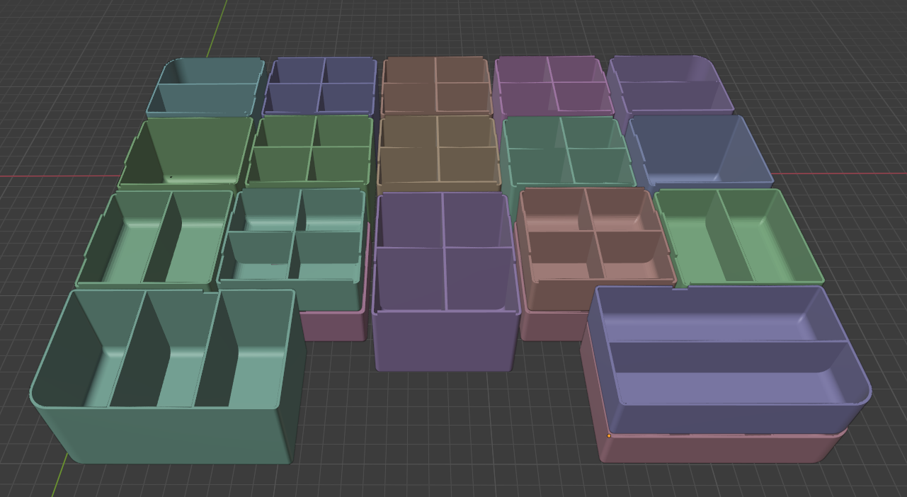 HDX (or Hypertough / Hyper Tough / Anvil) Organizer Box Inserts (FreeCAD Parametric) - photo 3