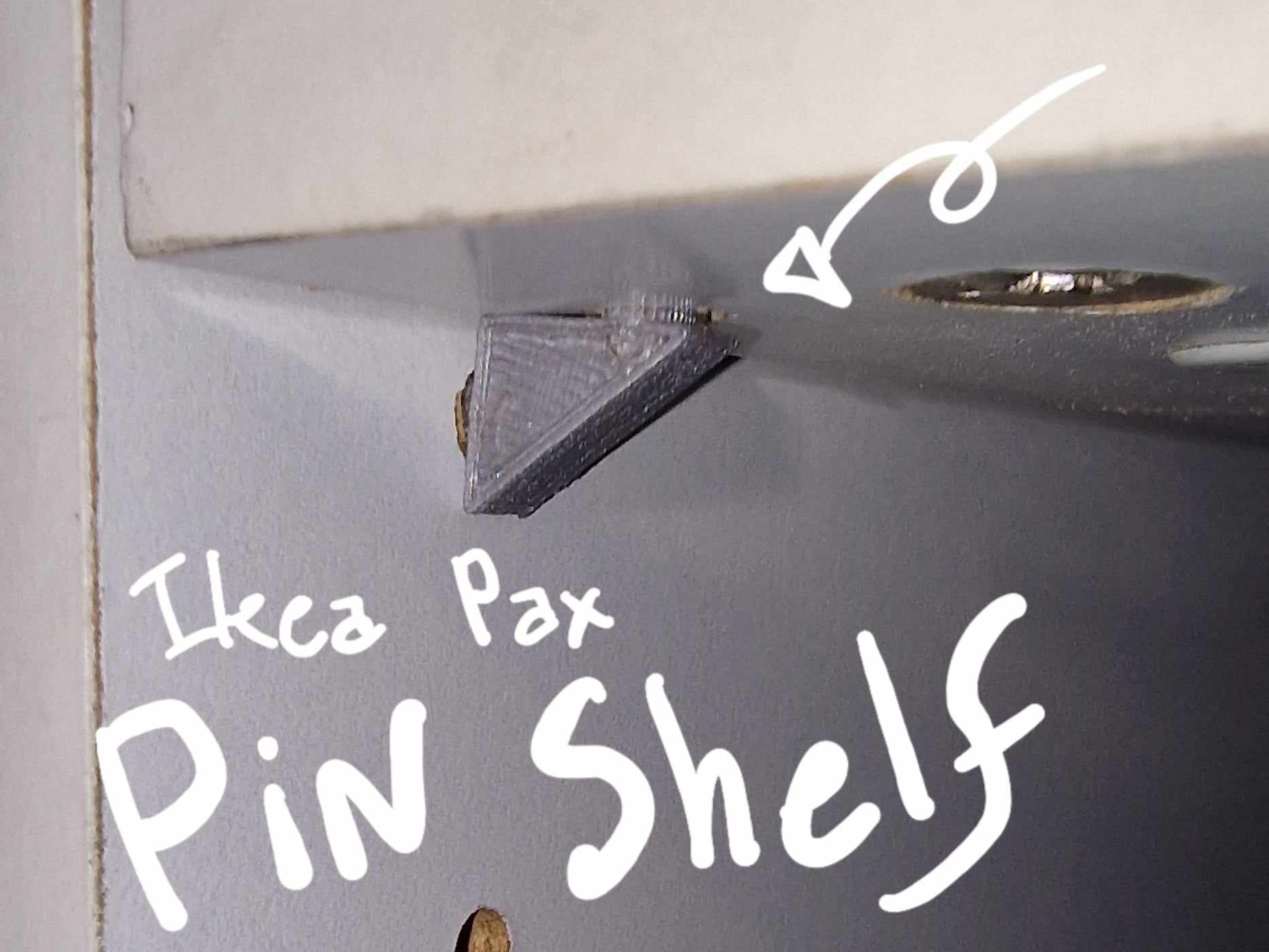 Ikea Pax: Shelf pin replacement