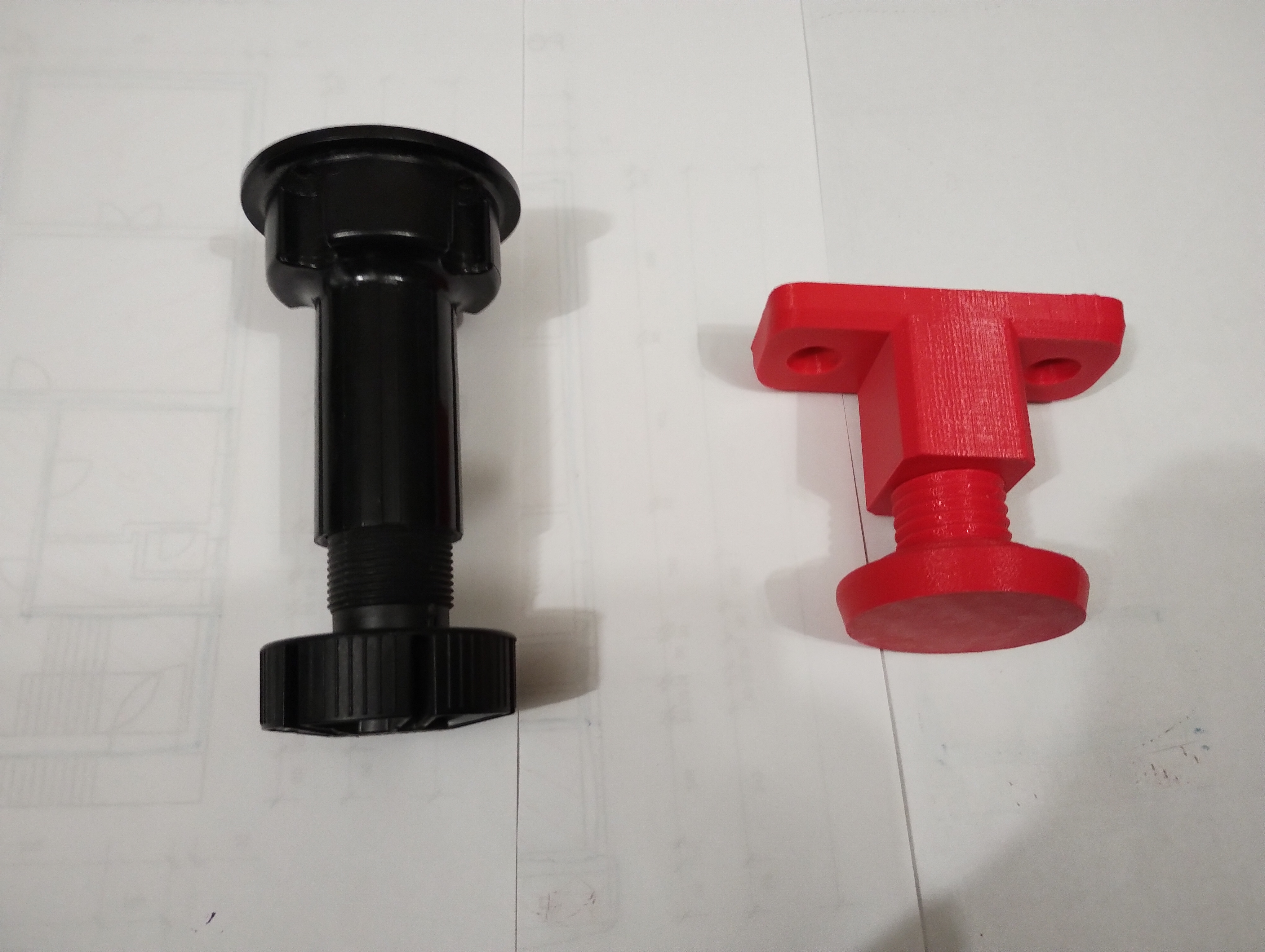 Replacement adjustable furniture leg