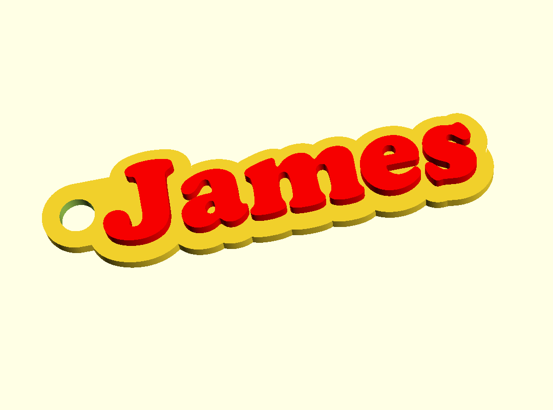 Customizable name keychain
