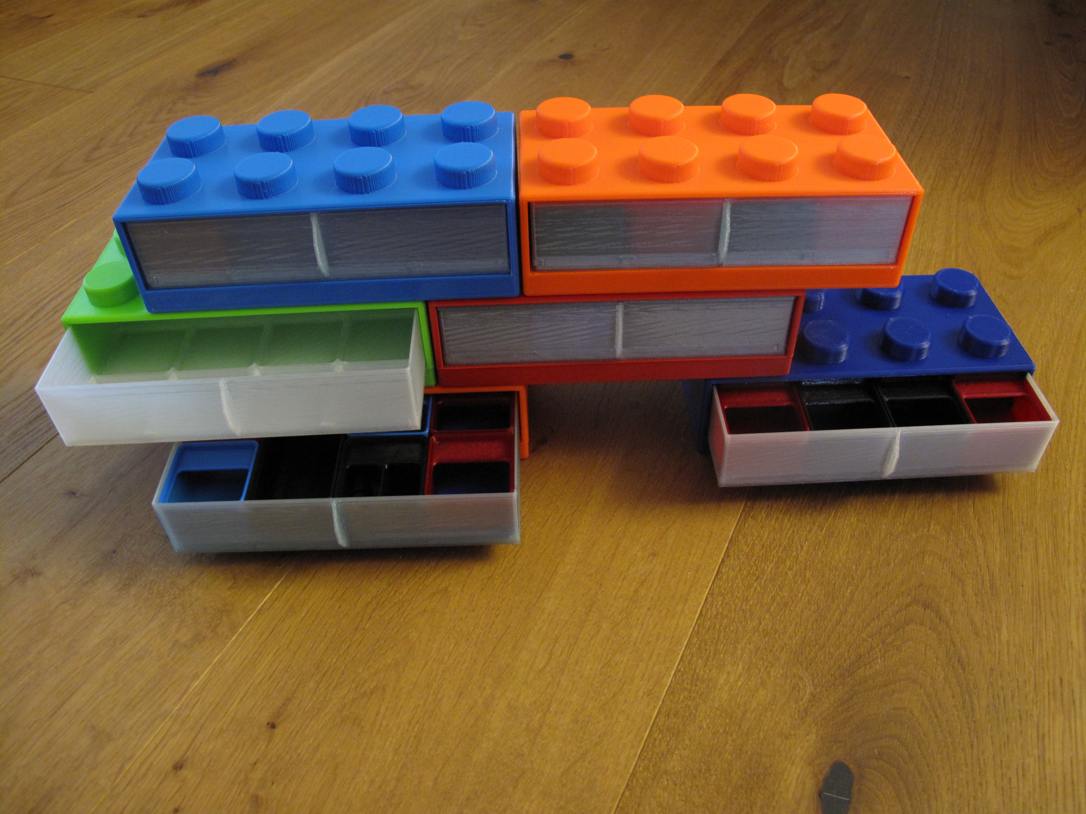 stackable gridfinity lego brick drawer