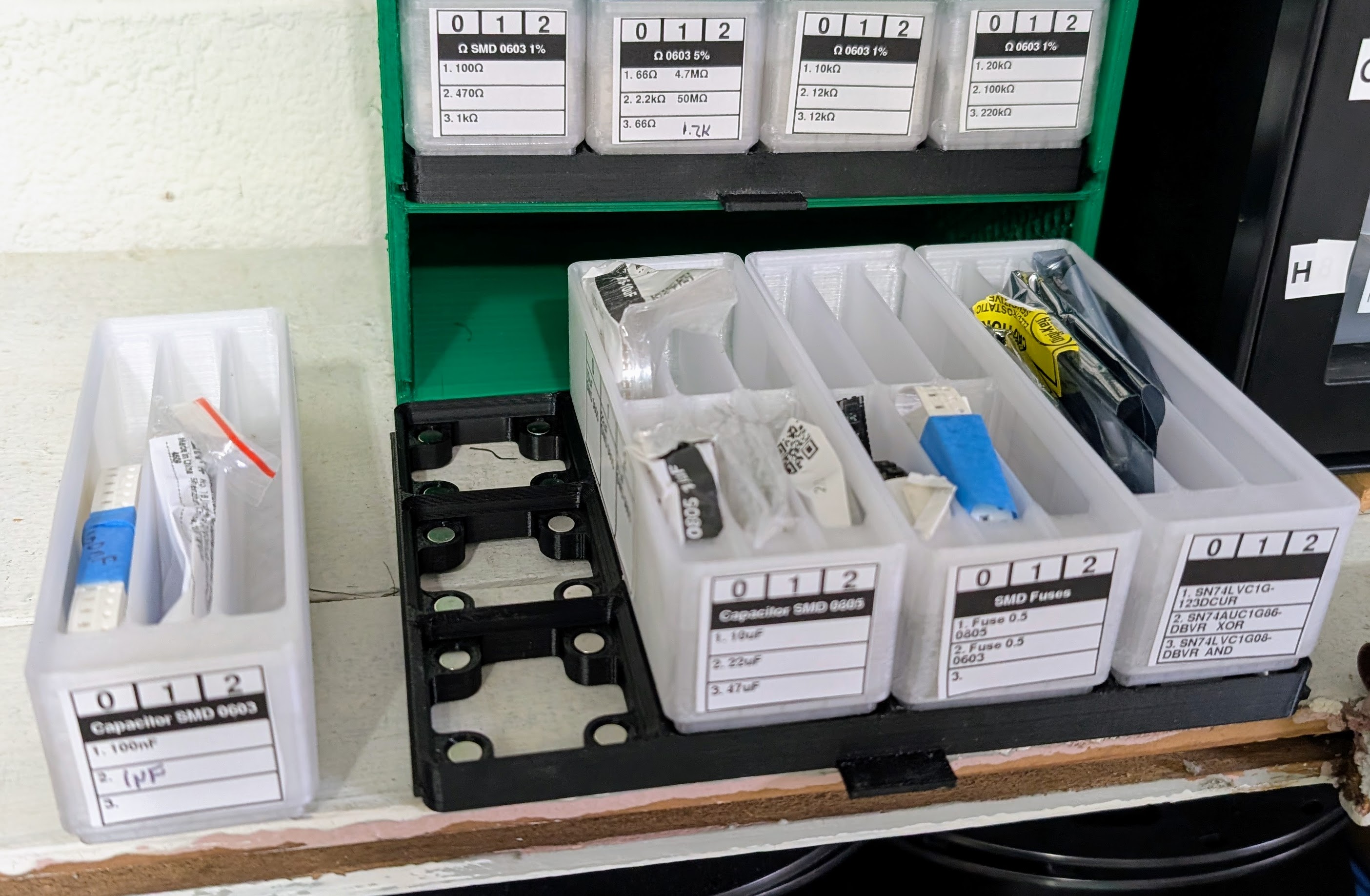 SMT component bulk storage cabinet