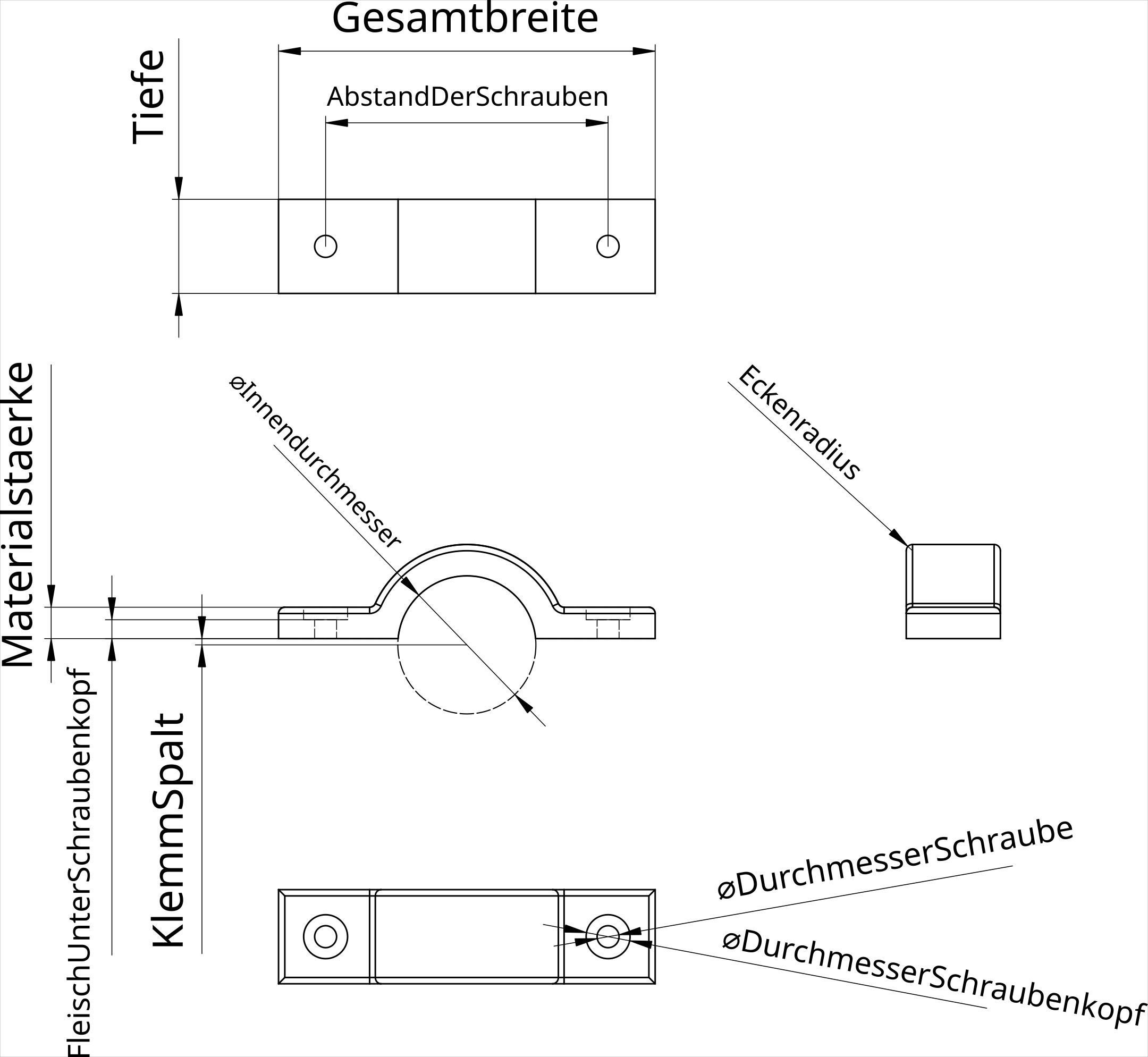 Clamp Schelle (FreeCAD) fully parametric - photo 2