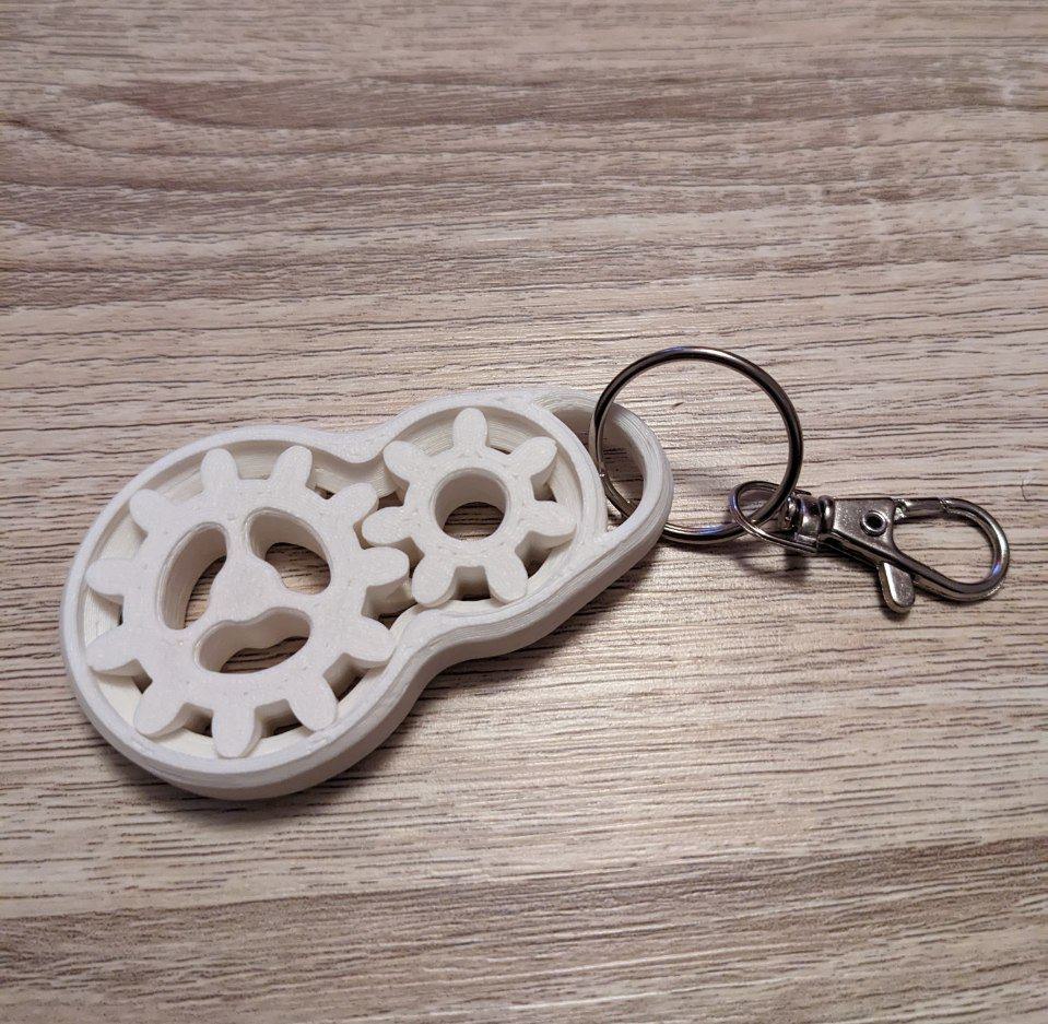 Gear Fidget toy keyring