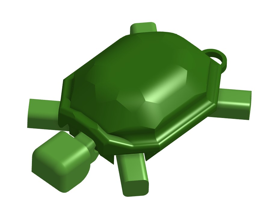 Print-in-place Turtle Keychain - photo 2