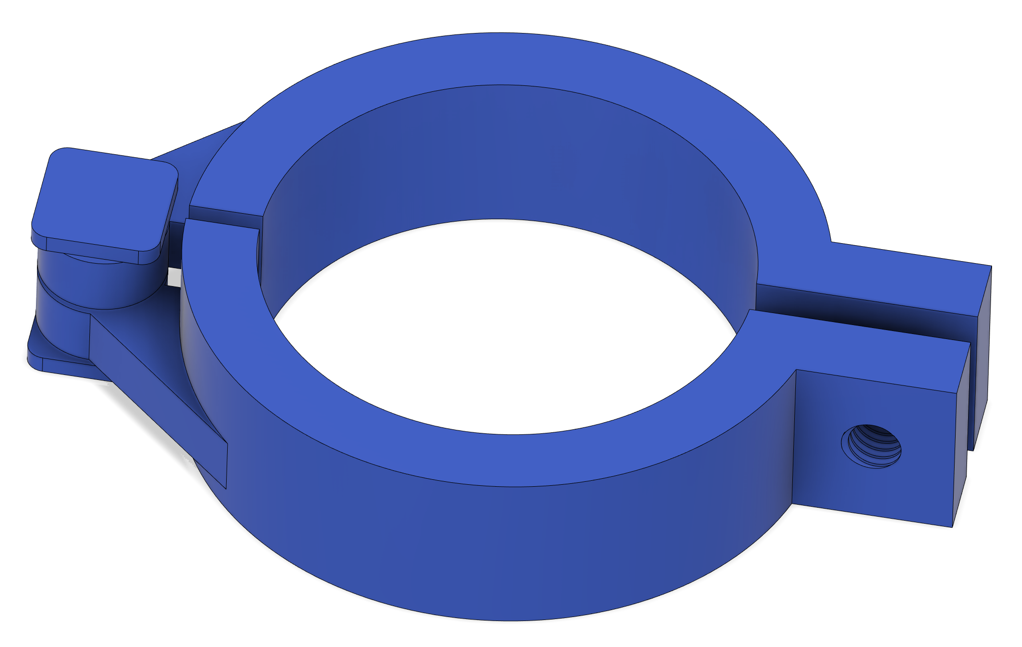Tube clamp (print-in-place & parametric)