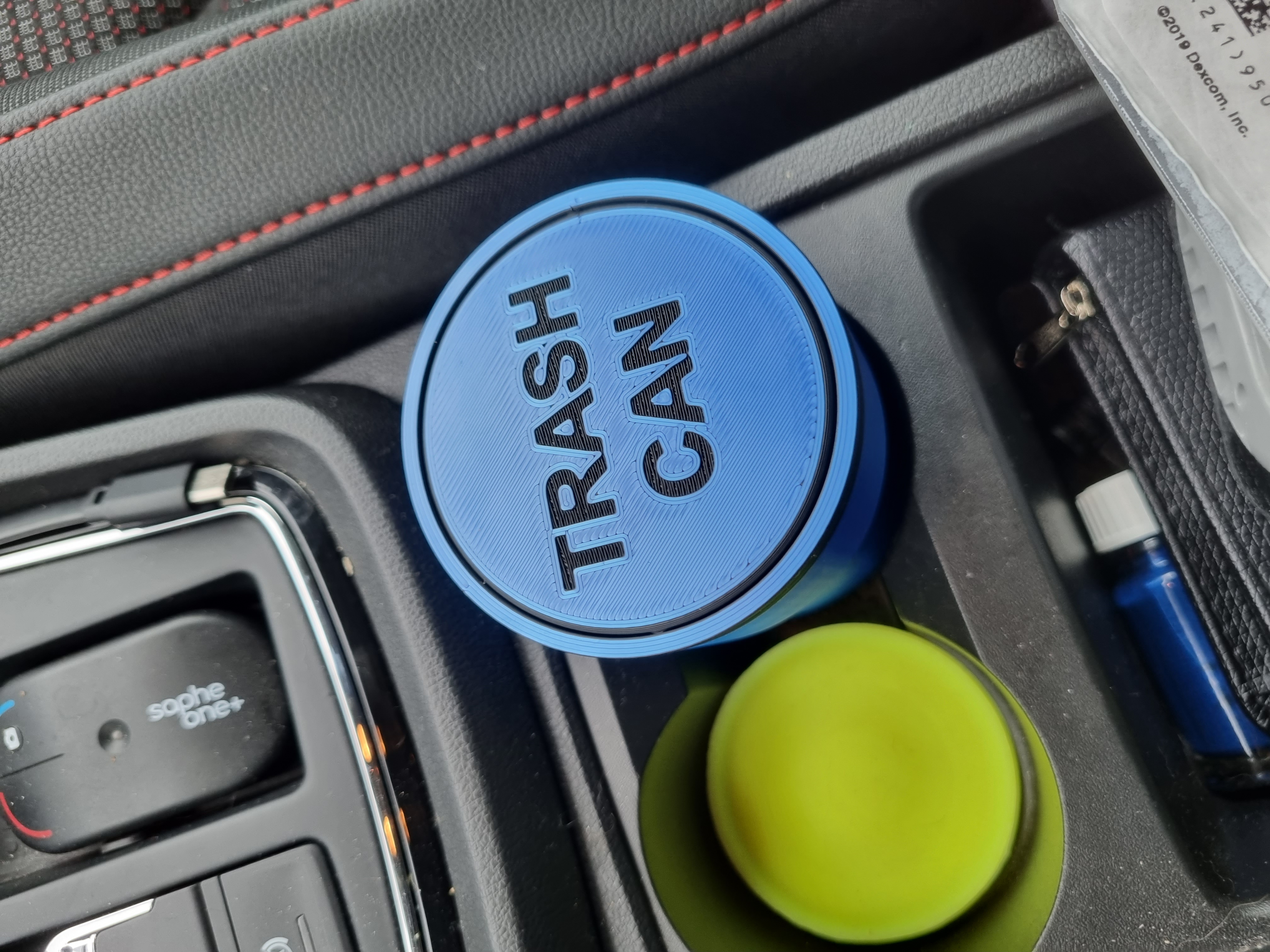 Trashcan/cup for car cupholder - Printed in place