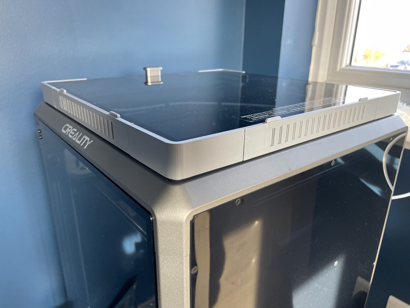 NorcoT Creality K1 Max Glass Lid Raiser (with Sliding Vents)