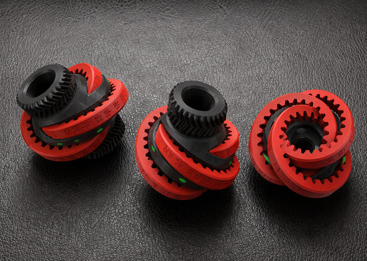 No Bearings, No Glue Triple Gear Spinner – Japanese Luck Phrase Edition - photo 4
