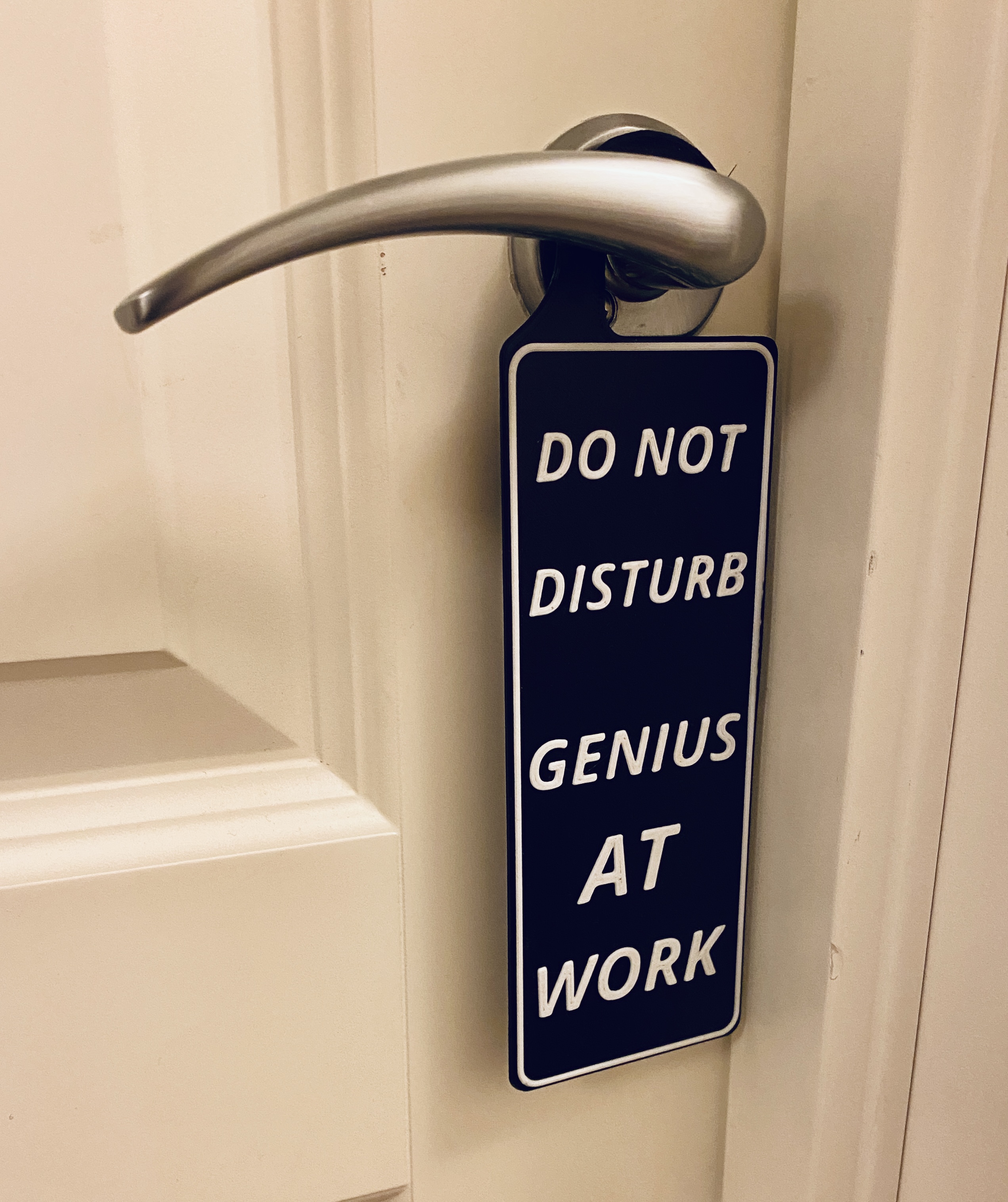 Do not disturb - Genius at work (door sign)