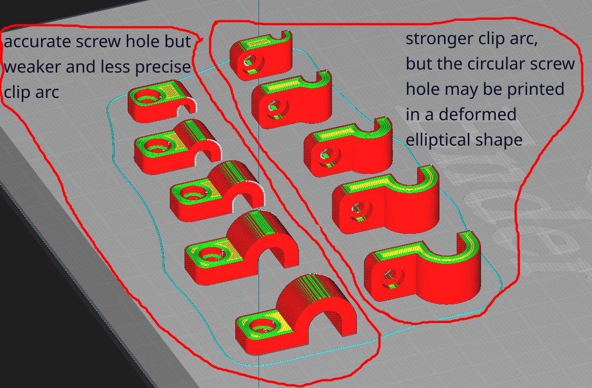Customizable Cable Wire Holder Mount Clip Clamp Fastener (parametric in FreeCAD) - photo 4