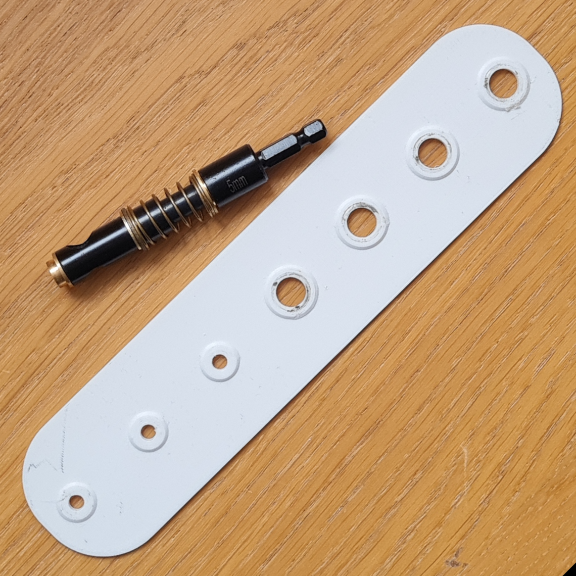 Shelf pin hole drill jig / template (5mm)