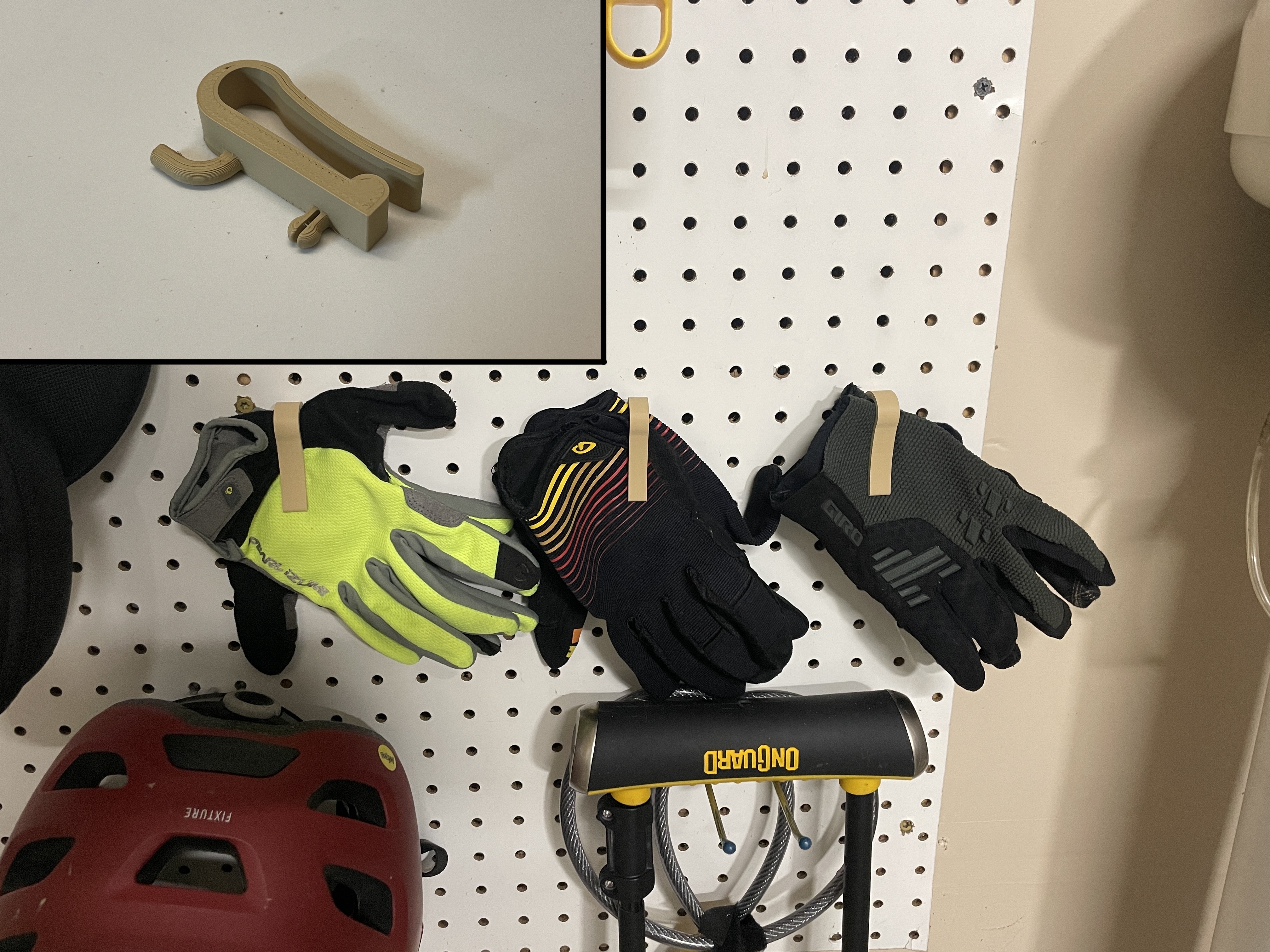 Secure Pegboard Glove Clip