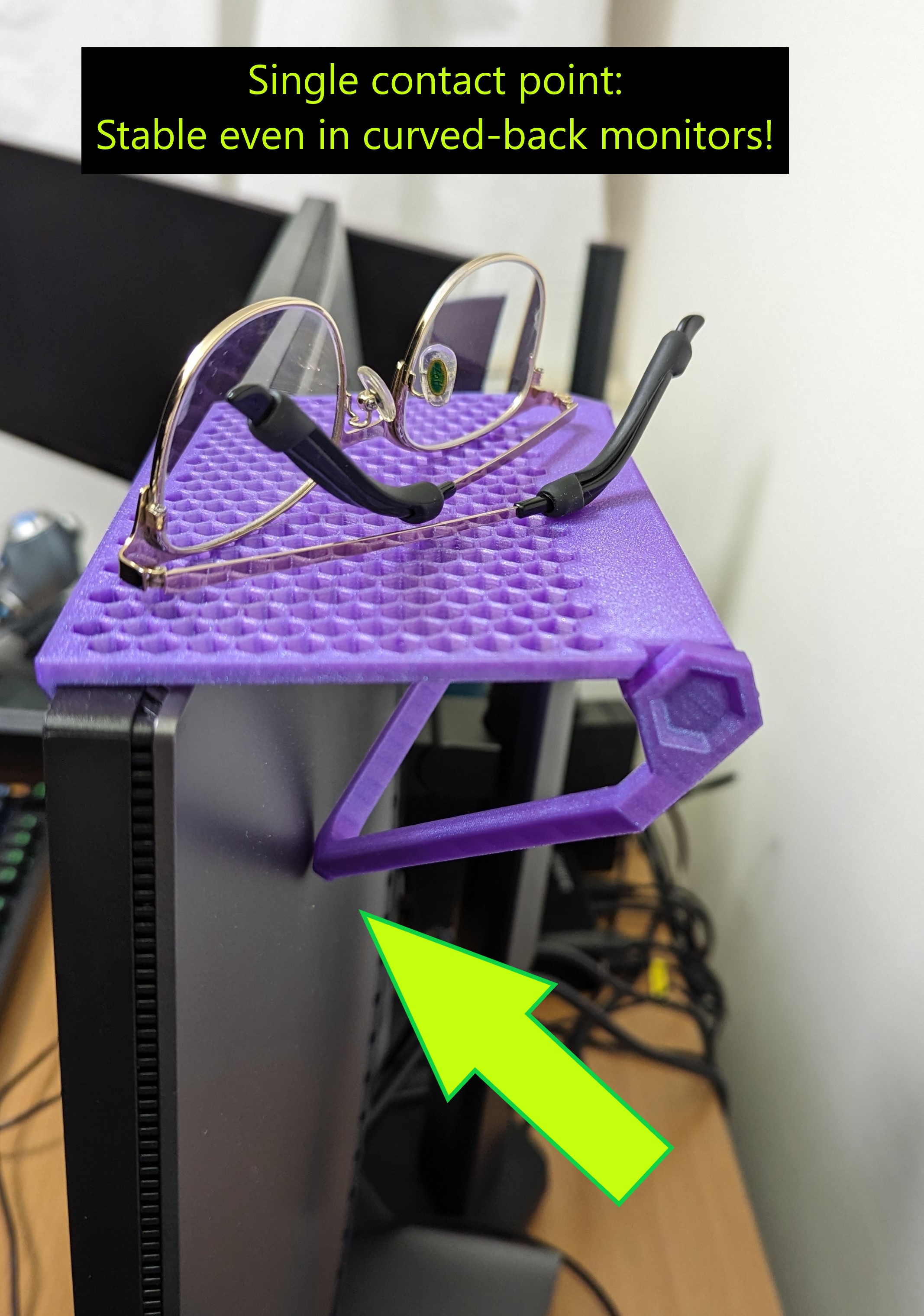 Adjustable Monitor shelf - Fits any display: curved back, thin bezel, laptop, or TV. - photo 2