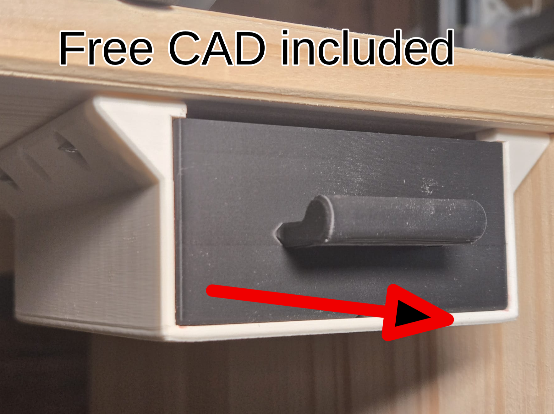 Underdesk Drawer - Free CAD Parametric Customize