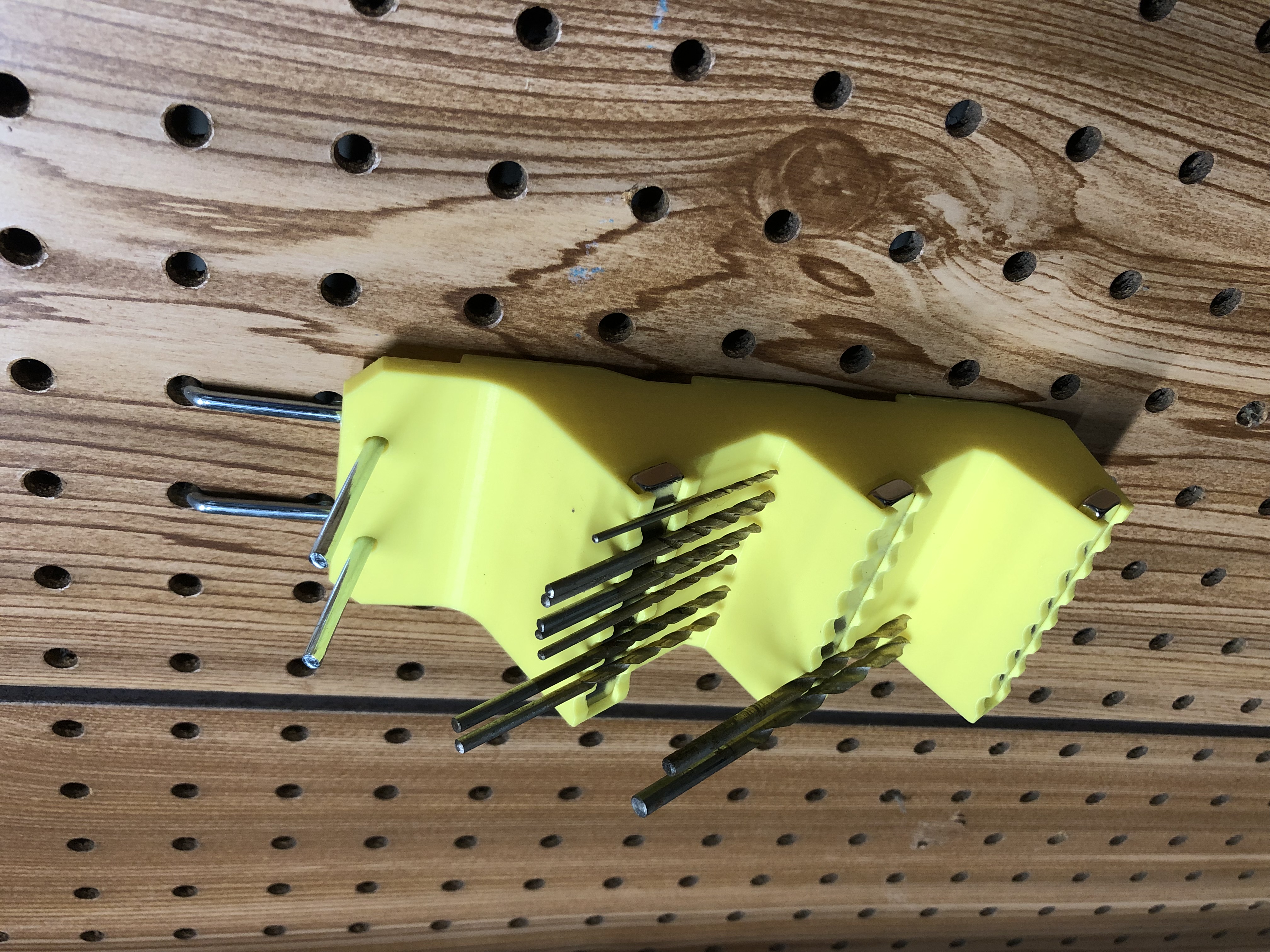 Quick Peg Board Drill Bit Holder