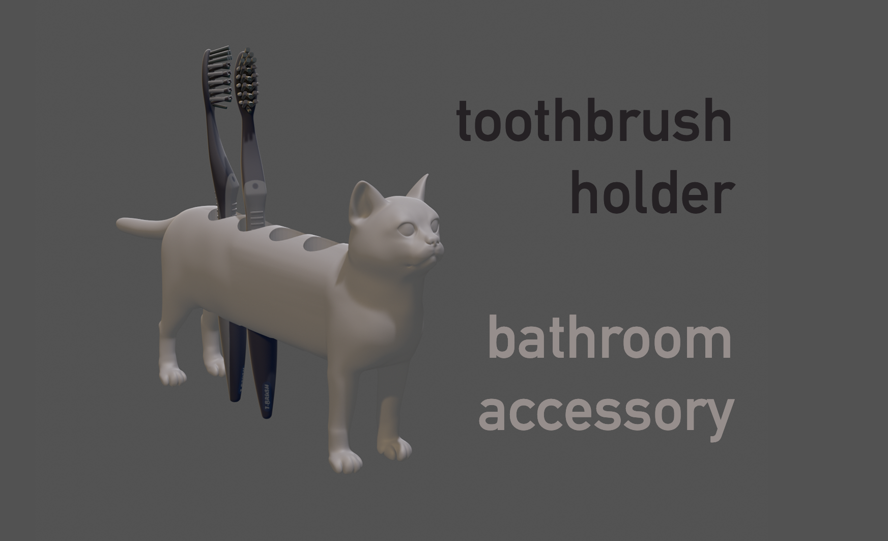 Toothbrush Cat - Bathroom Accessory