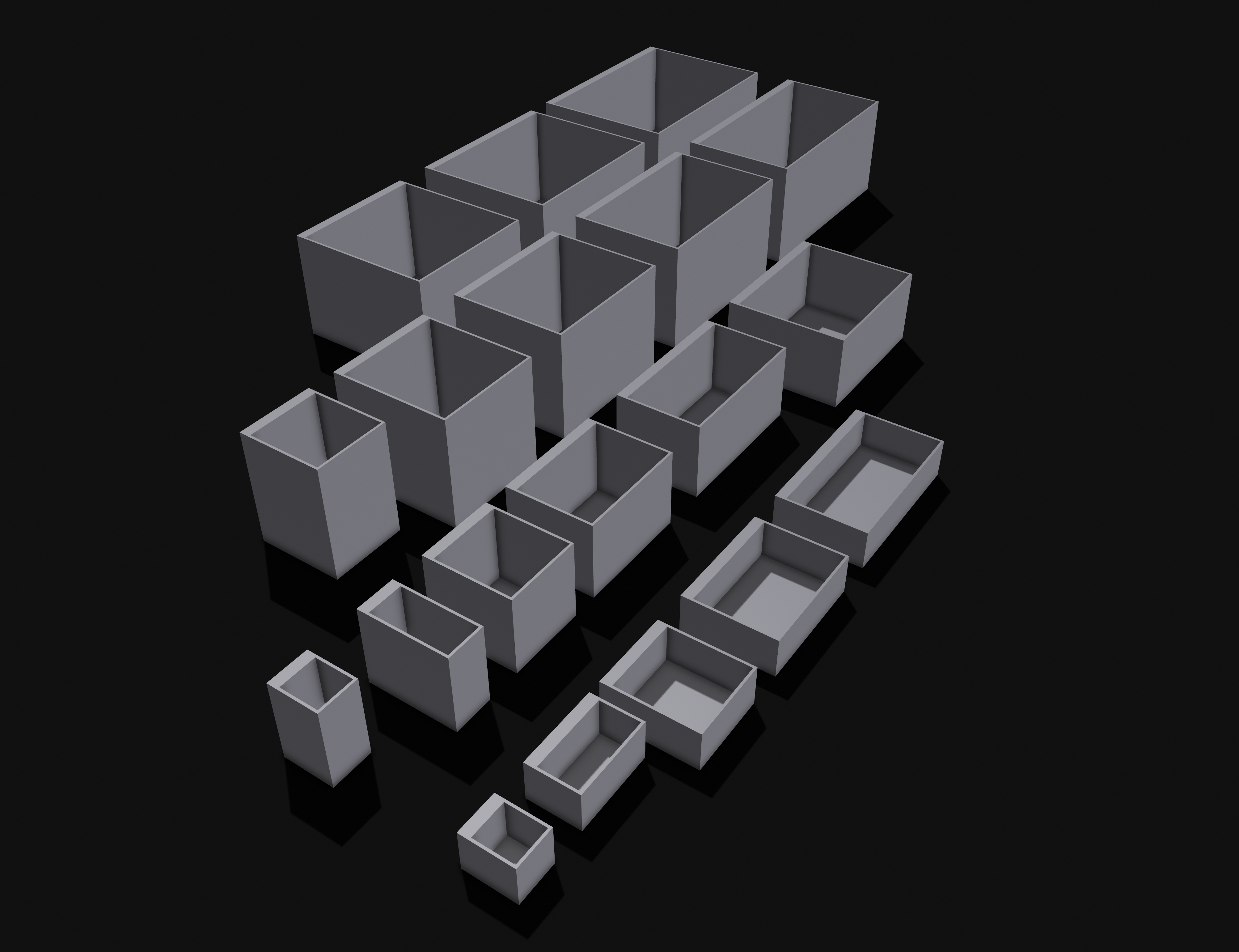 Multiboard bin system