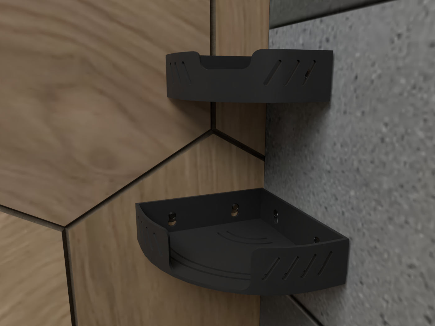 Bathroom corner shelf set