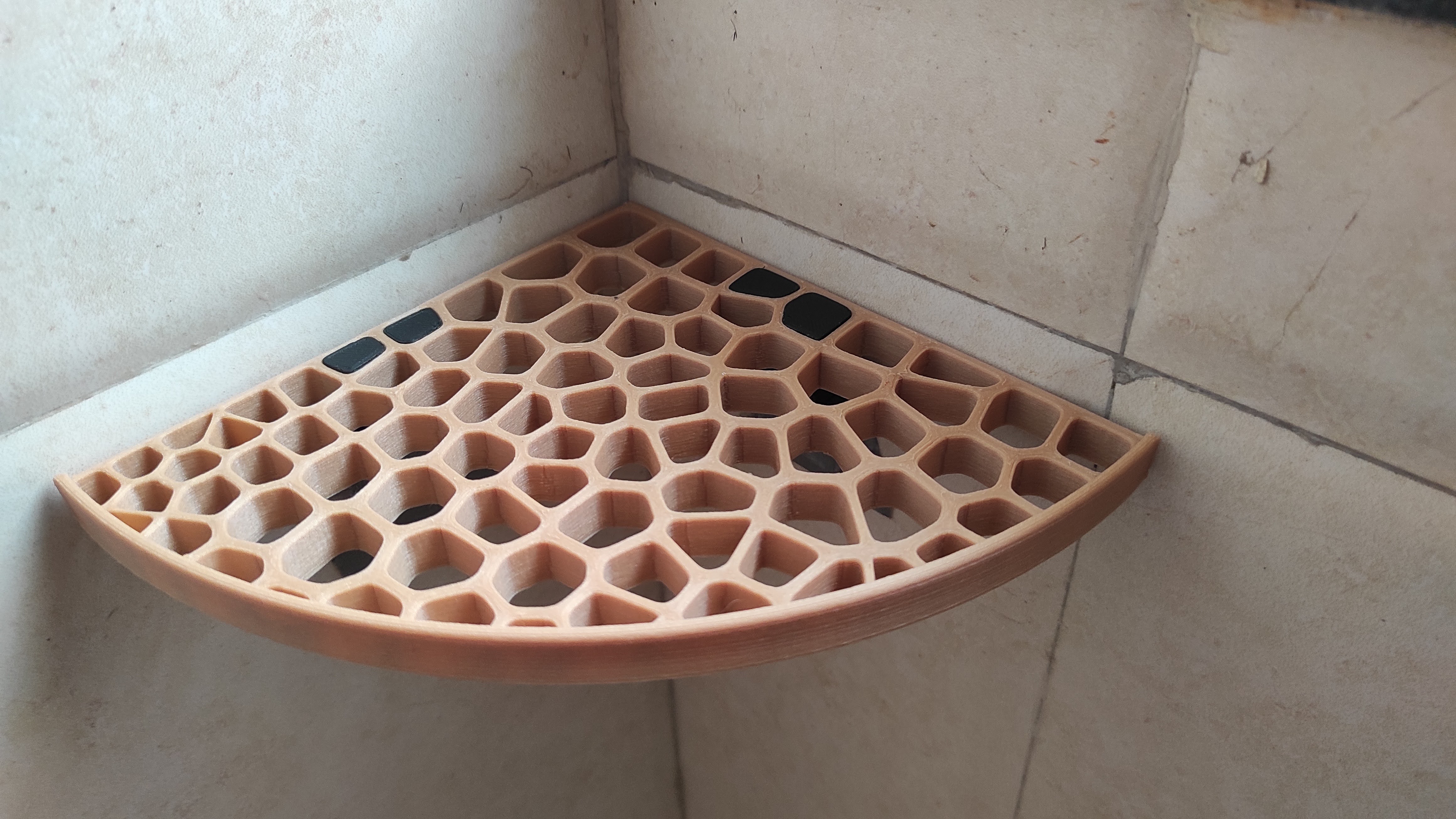 Voronoi bathroom corner shelf - photo 3