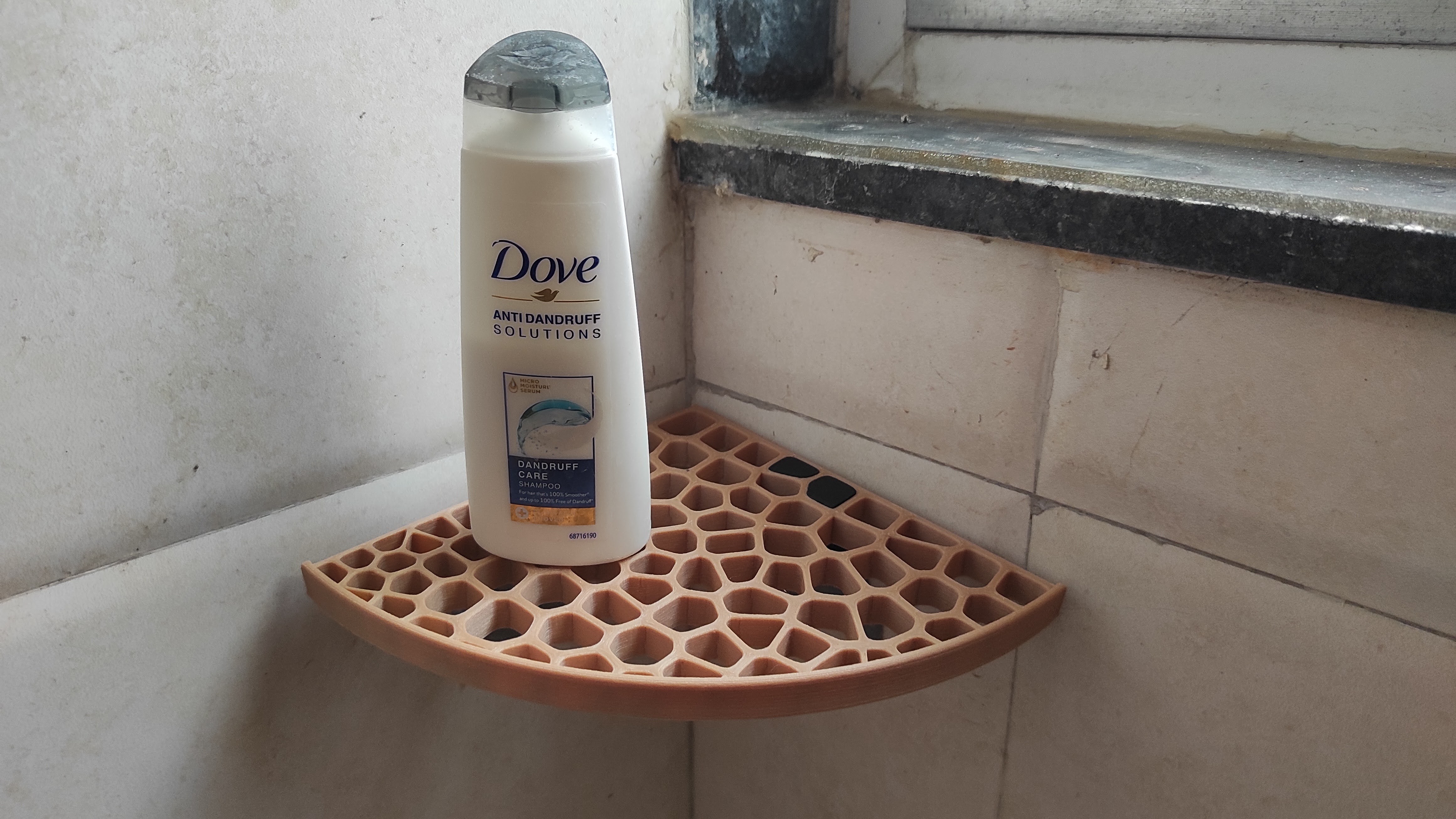 Voronoi bathroom corner shelf - photo 4