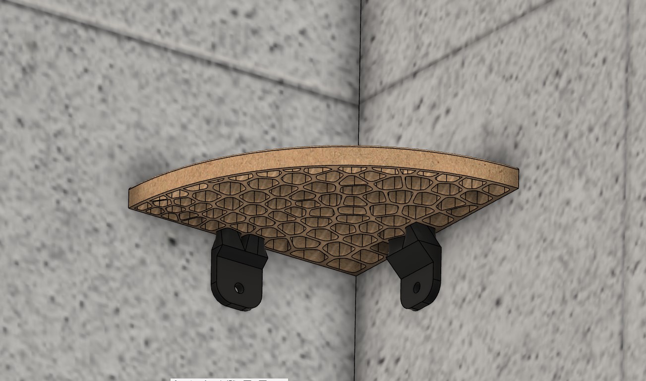 Voronoi bathroom corner shelf - photo 2