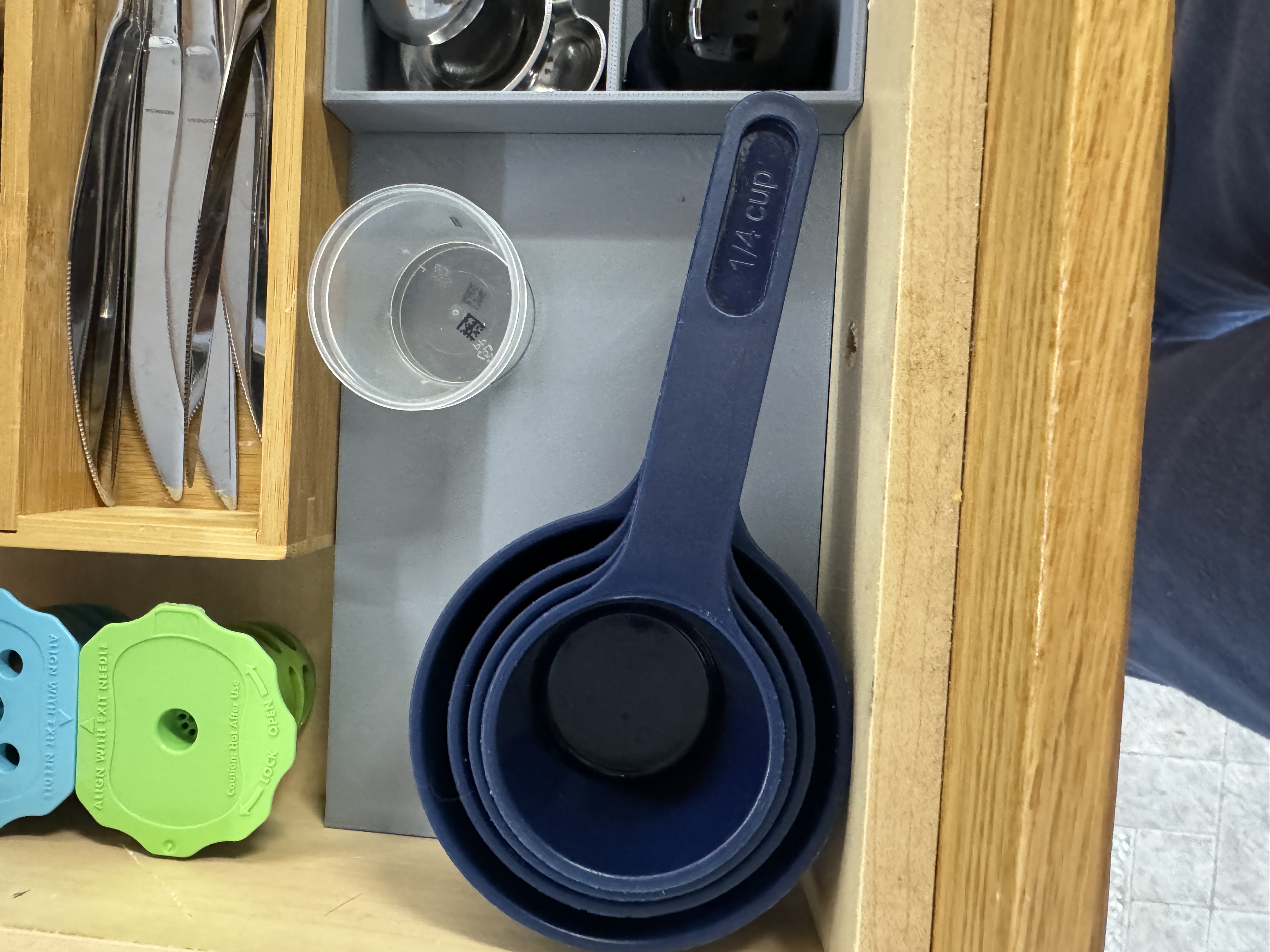 Kitchen Drawer Measuring Cup Holder