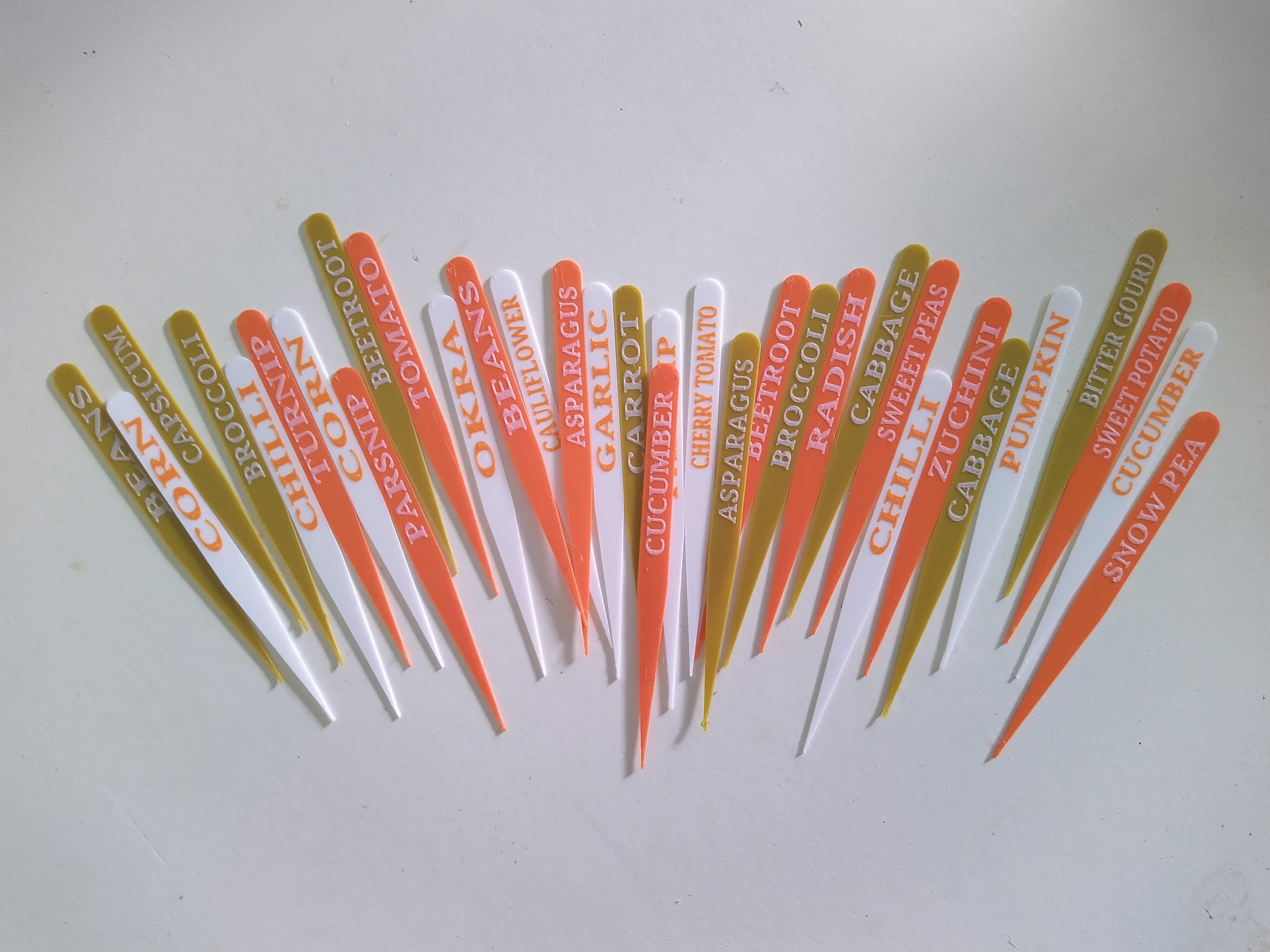 COMMON GARDEN VEGETABLES STAKE LABELS TAGS