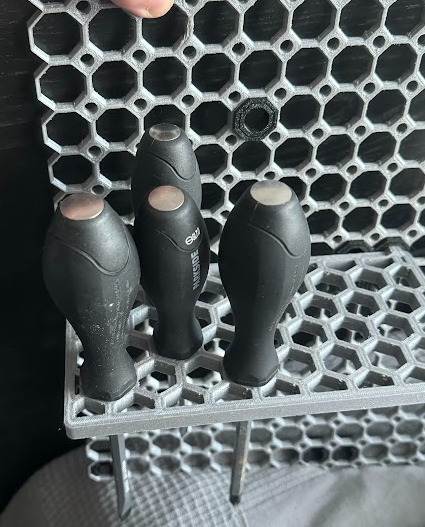 Multiboard screwdriver holder/shelf