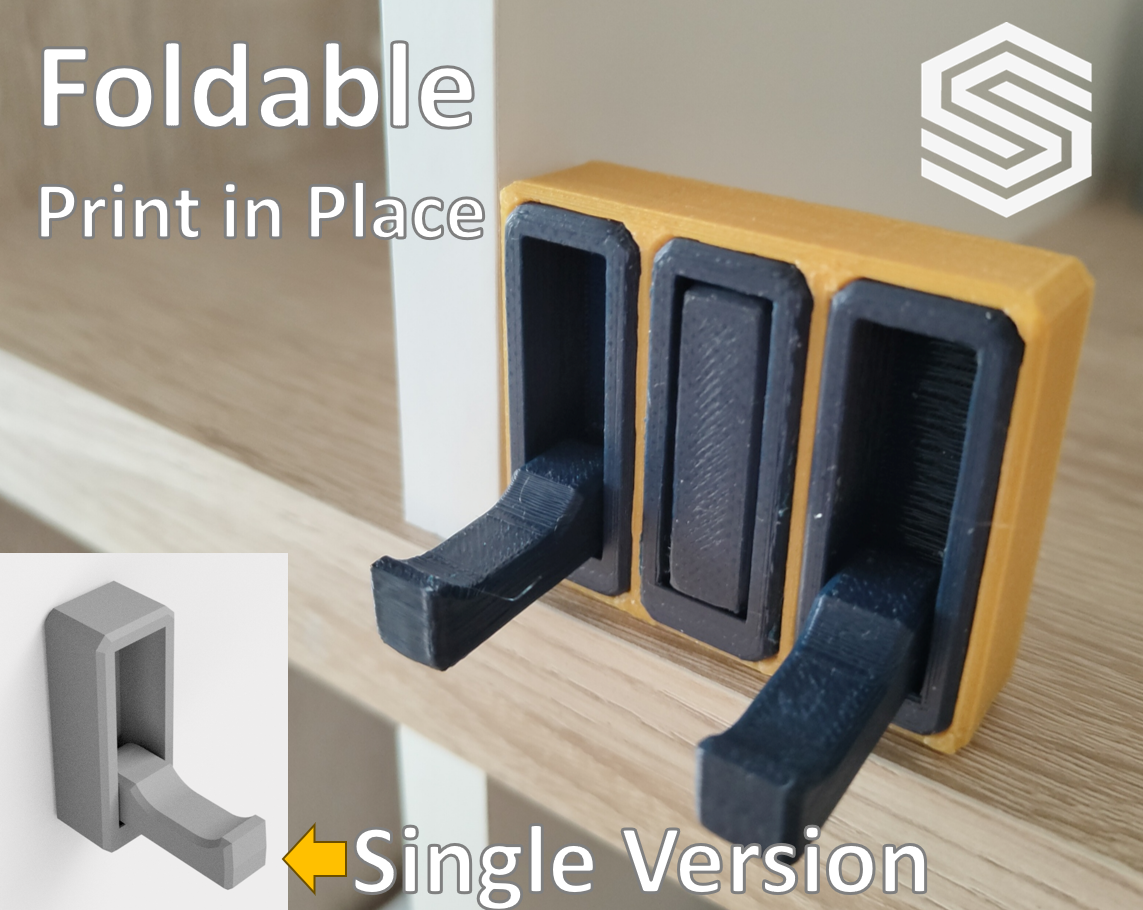 Modern Foldable Hook (print-in-place)