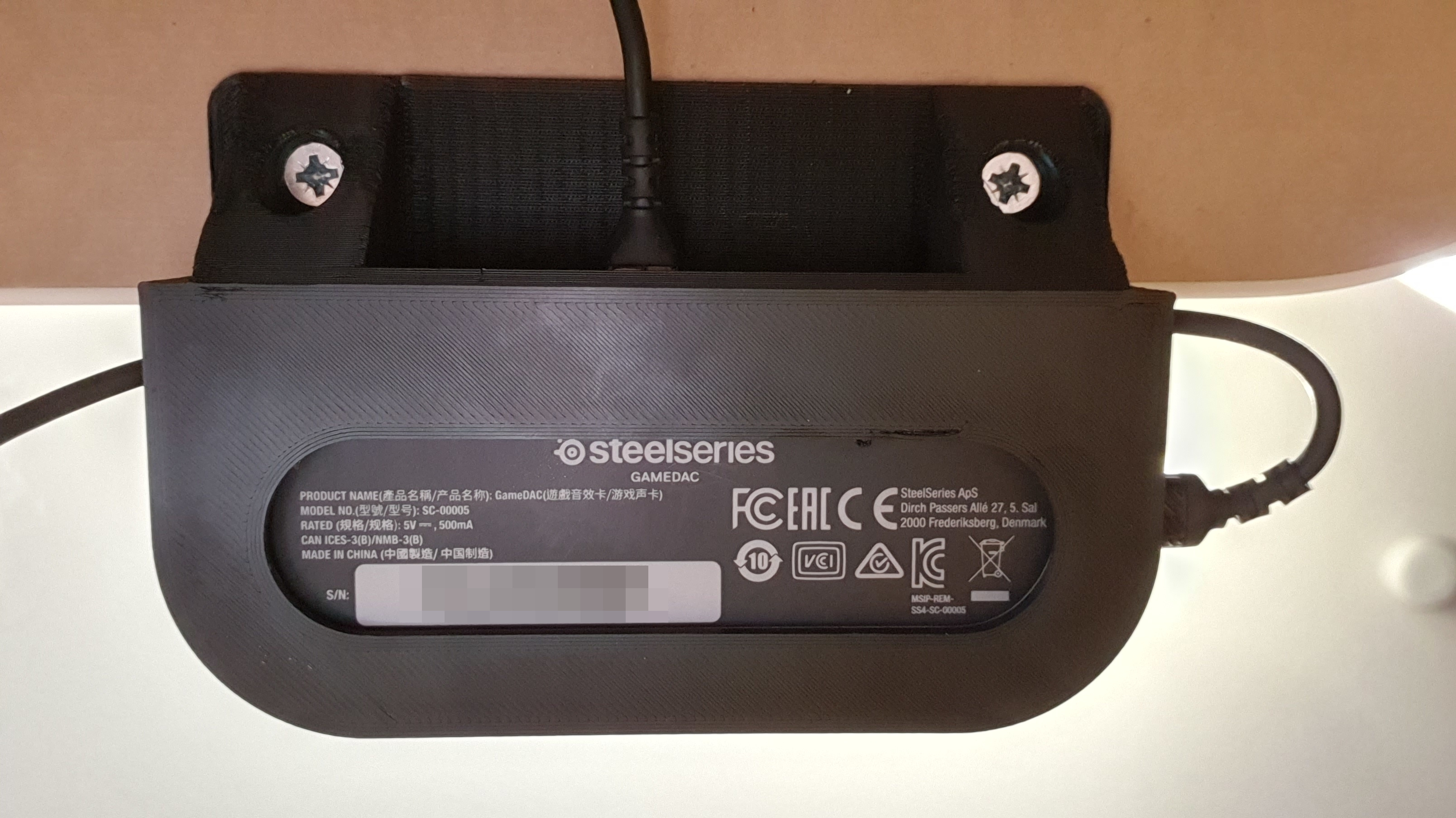 SteelSeries GameDAC desk mount - photo 2