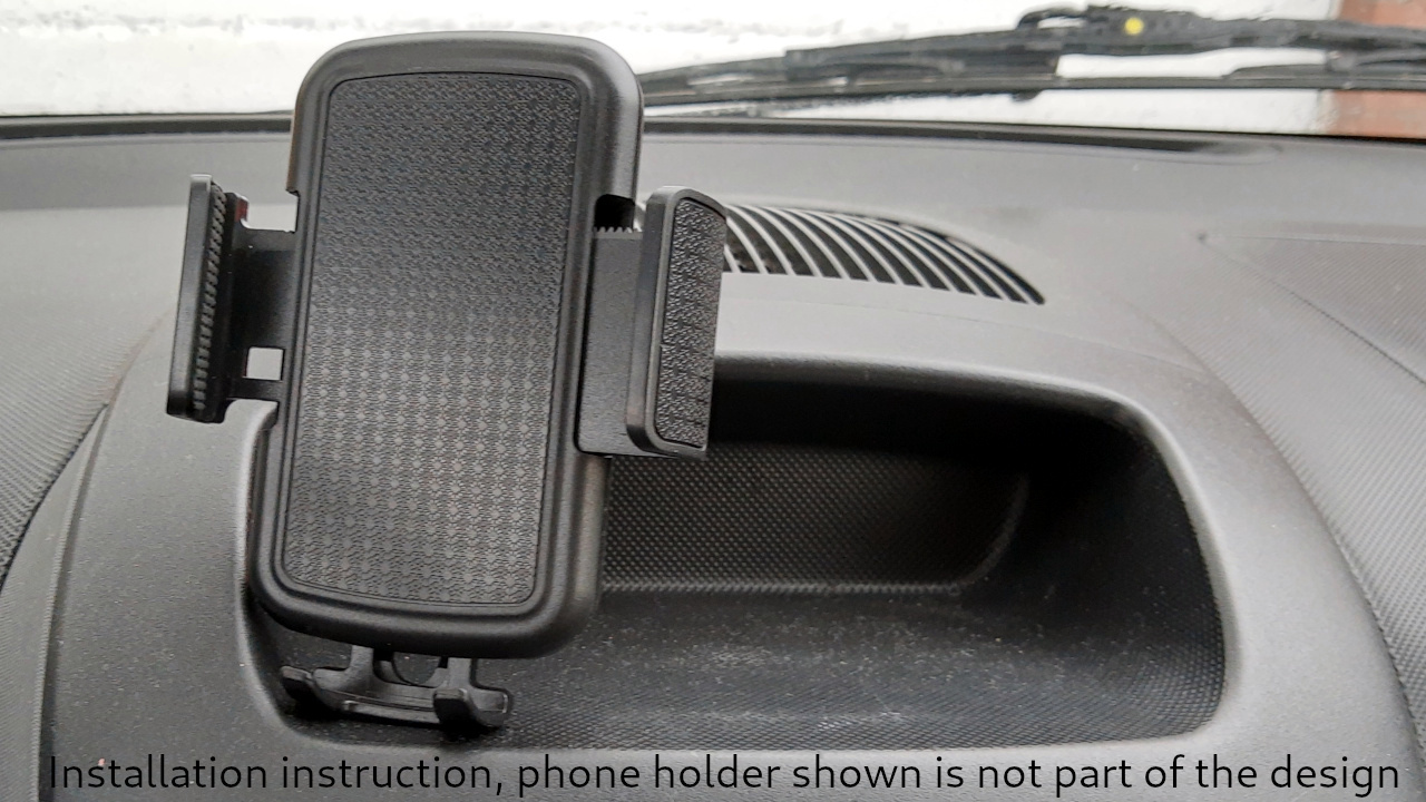 Toyota Aygo dashboard phone clip - photo 3